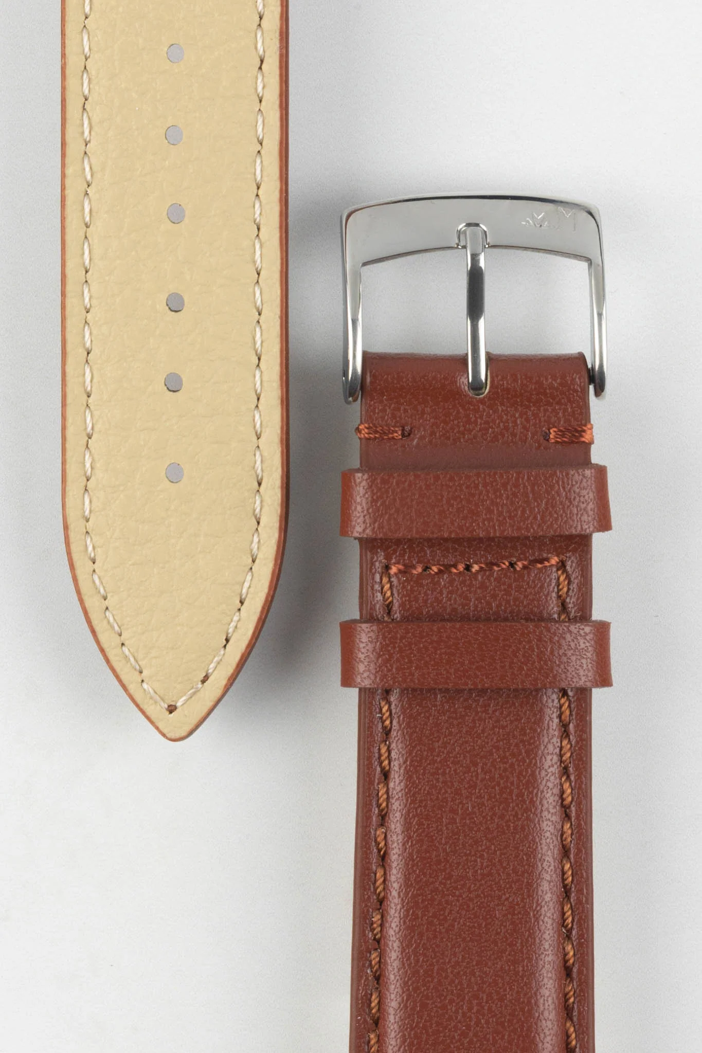 Morellato NAXOS Recycled Leather-Fibre Watch Strap in GOLD BROWN - Image 3