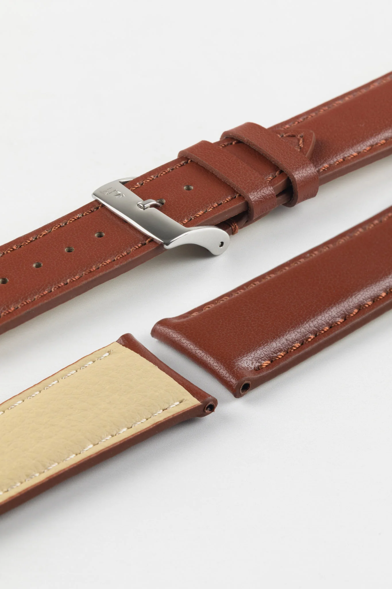 Morellato NAXOS Recycled Leather-Fibre Watch Strap in GOLD BROWN - Image 7