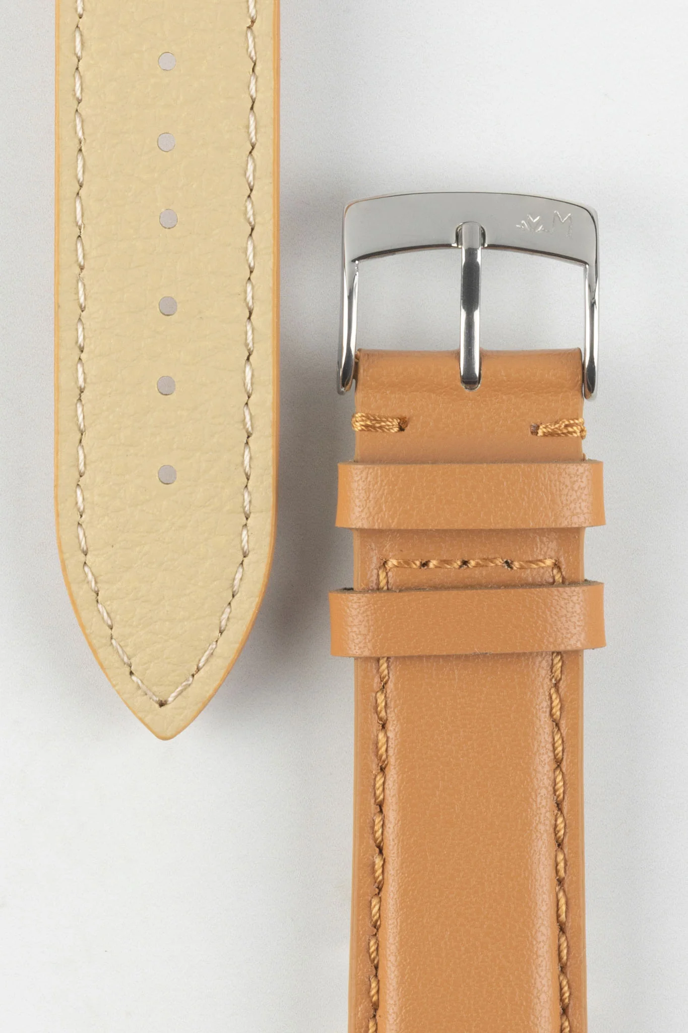 Morellato NAXOS Recycled Leather-Fibre Watch Strap in HONEY - Image 3