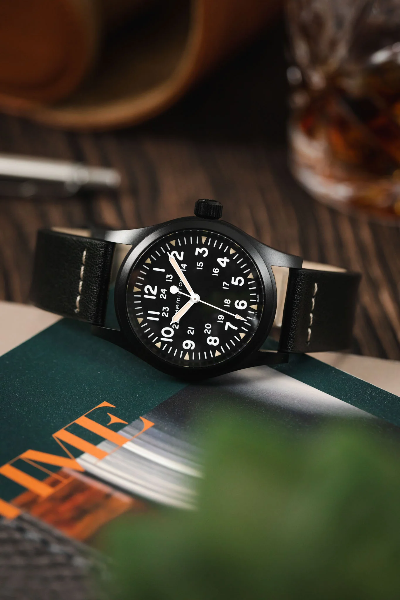 Morellato PAROS Recycled Leather-Fibre Watch Strap in BLACK - Image 4