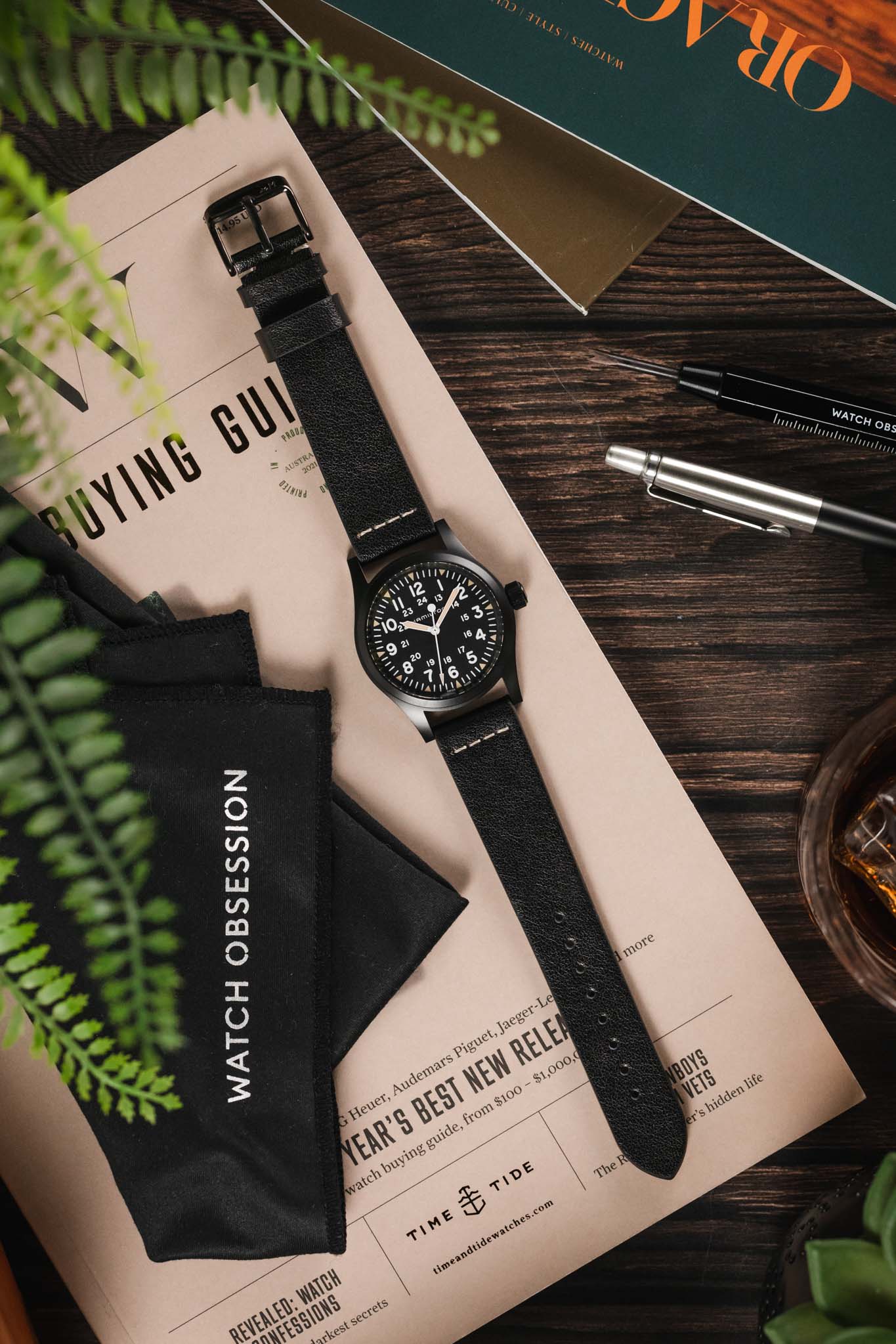 Morellato PAROS Recycled Leather-Fibre Watch Strap in BLACK - Image 6
