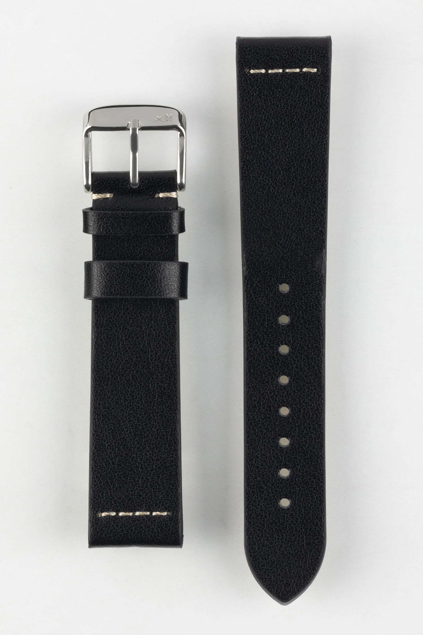 Morellato PAROS Recycled Leather-Fibre Watch Strap in BLACK - Image 9