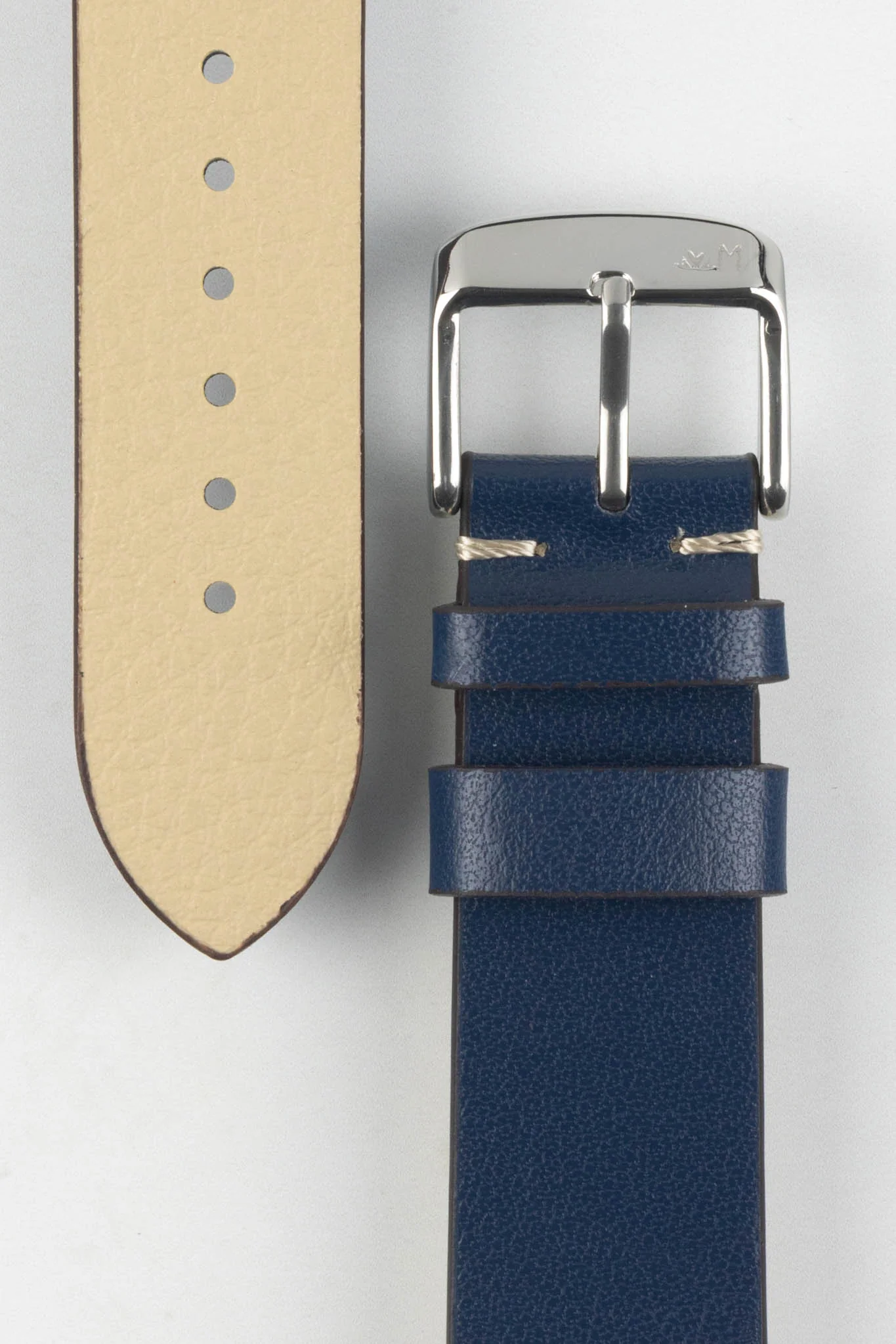 Morellato PAROS Recycled Leather-Fibre Watch Strap in BLUE - Image 3
