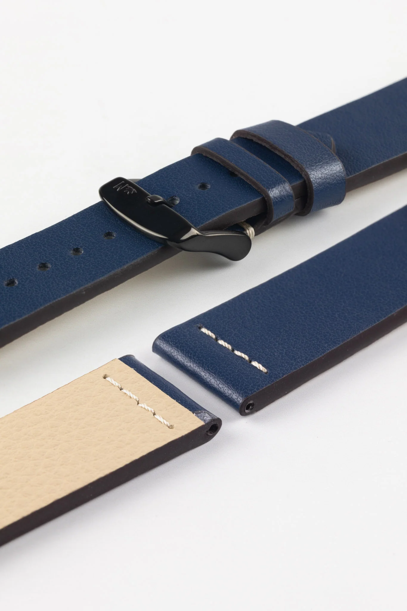 Morellato PAROS Recycled Leather-Fibre Watch Strap in BLUE - Image 8