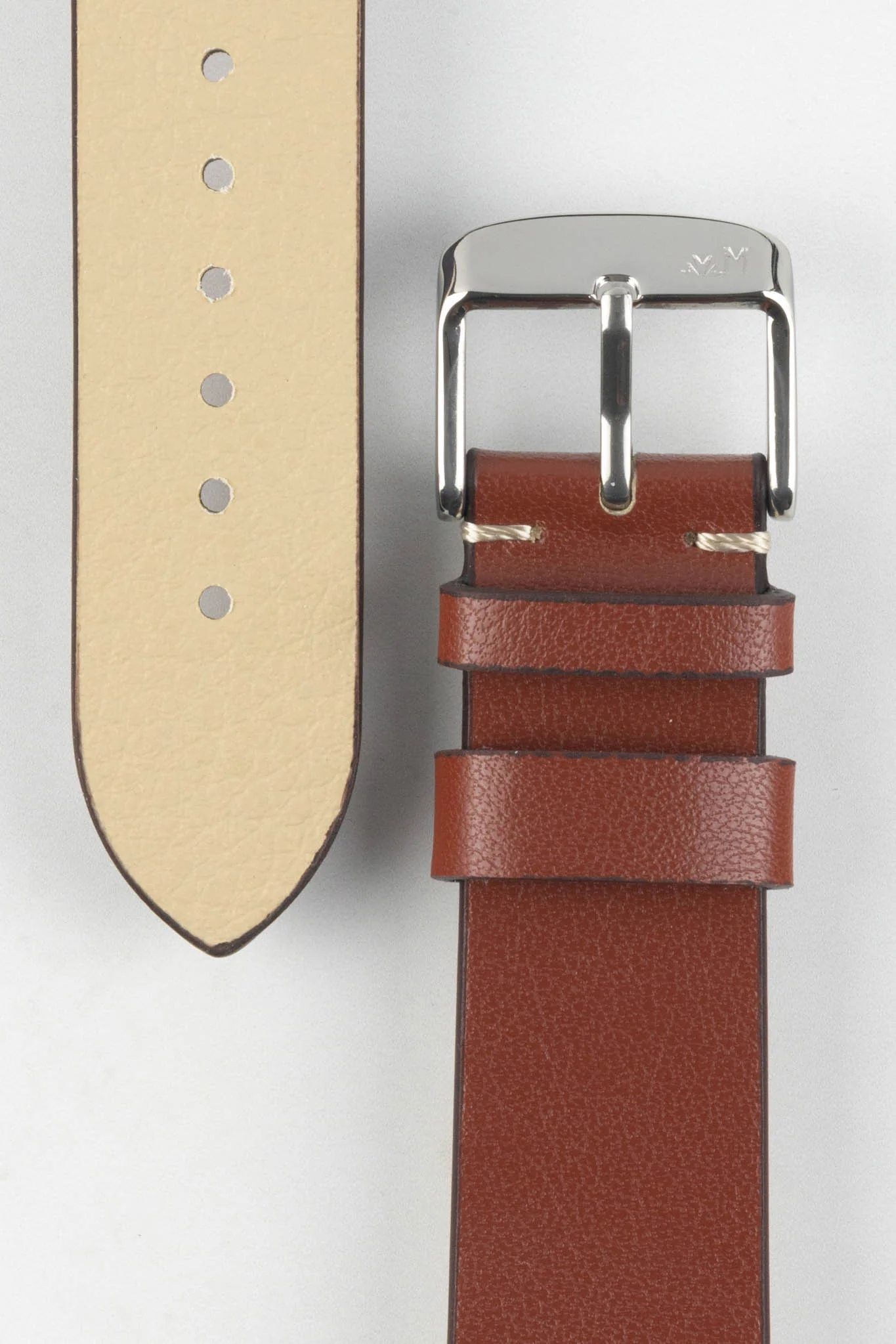 Morellato PAROS Recycled Leather-Fibre Watch Strap in GOLD BROWN - Image 3