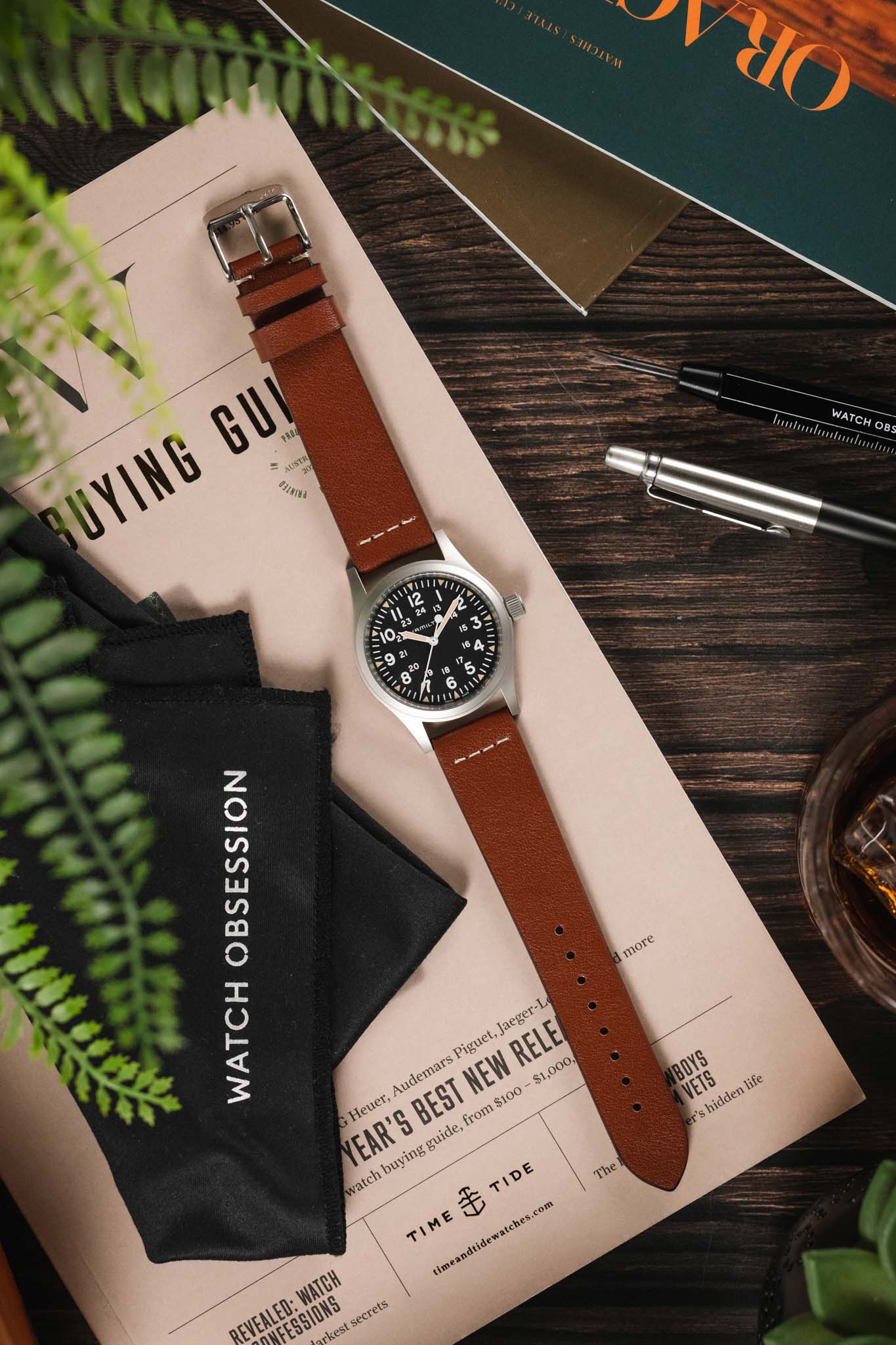 Morellato PAROS Recycled Leather-Fibre Watch Strap in GOLD BROWN - Image 6