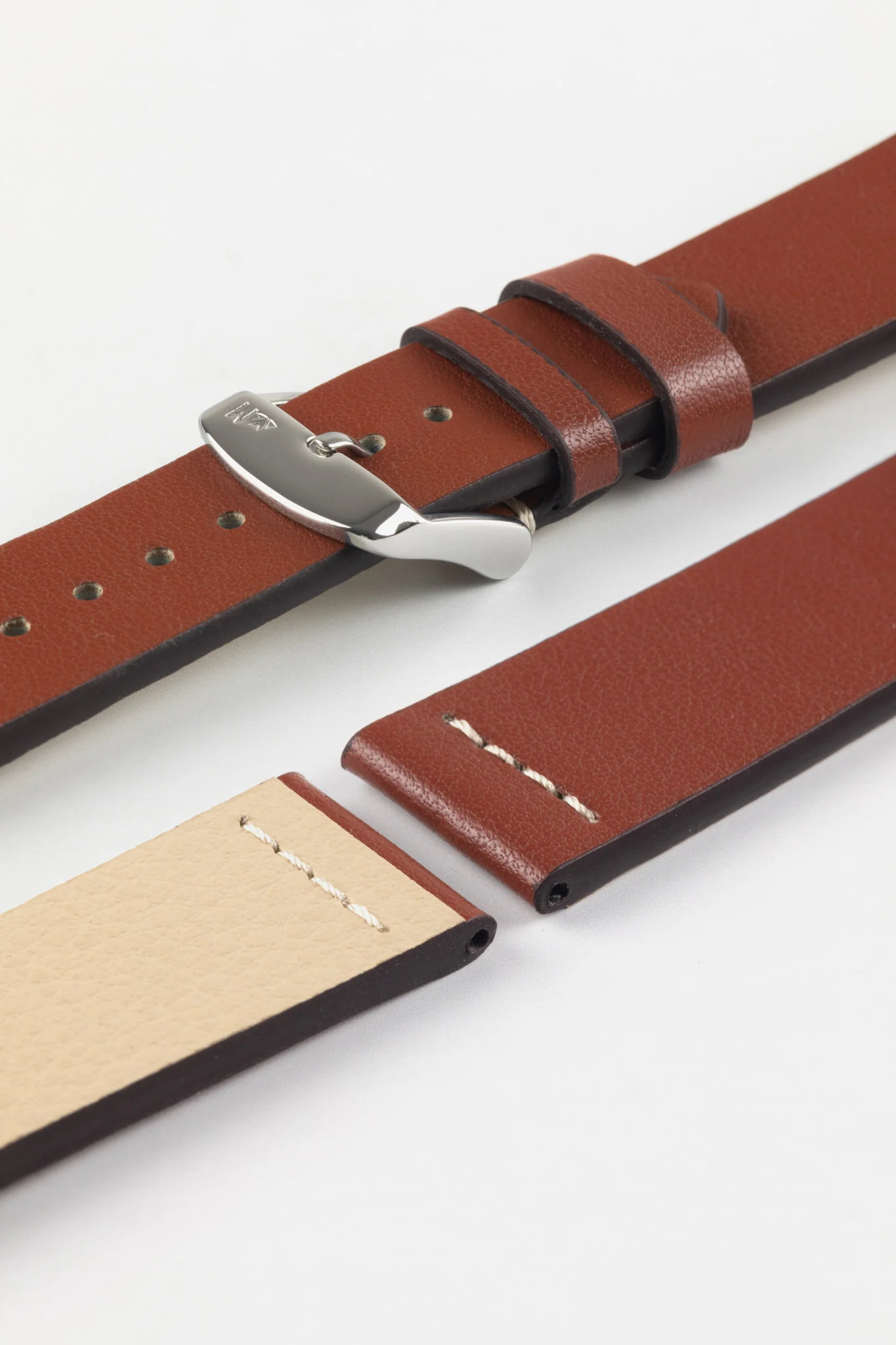 Morellato PAROS Recycled Leather-Fibre Watch Strap in GOLD BROWN - Image 7