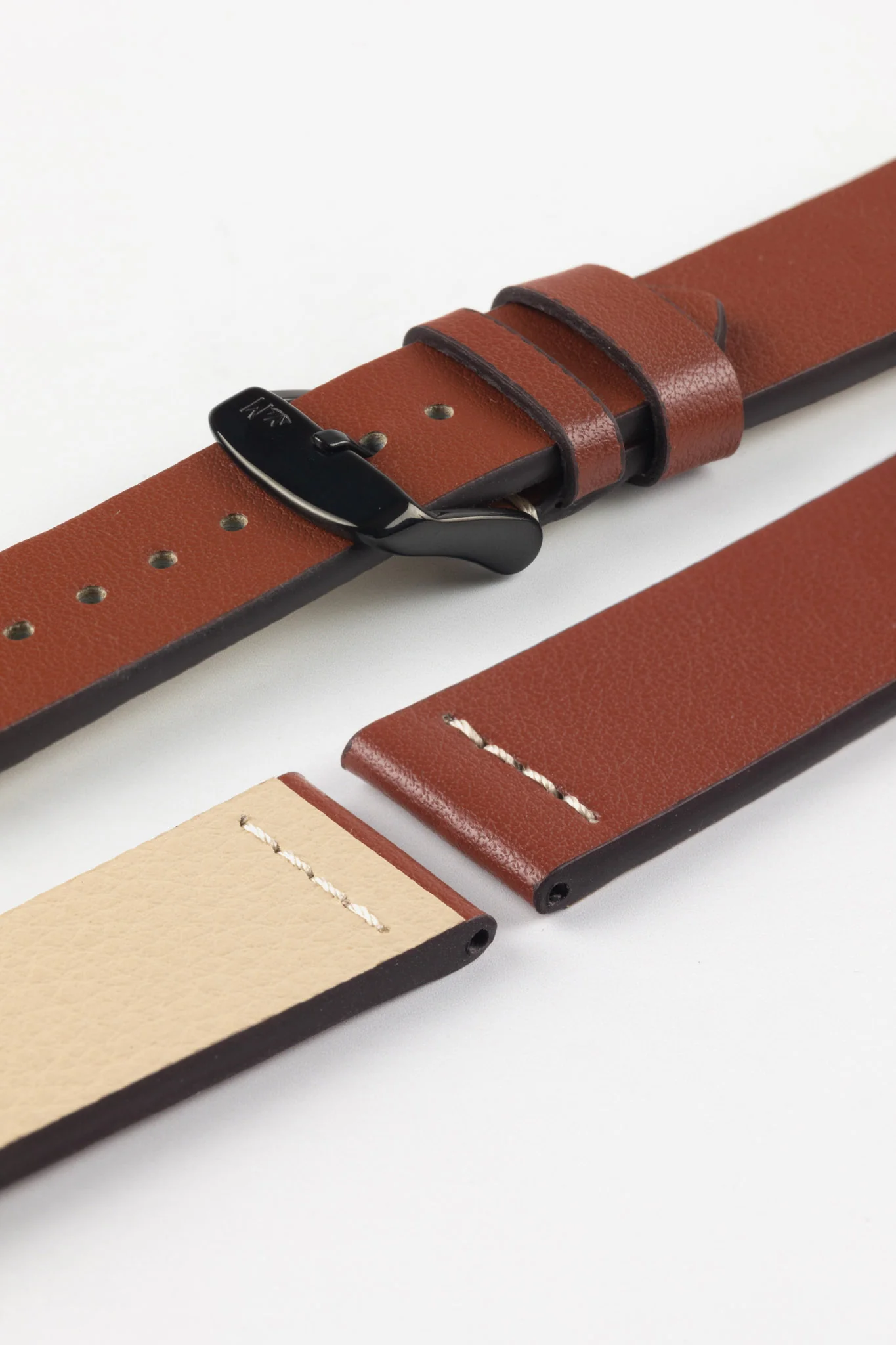 Morellato PAROS Recycled Leather-Fibre Watch Strap in GOLD BROWN - Image 8