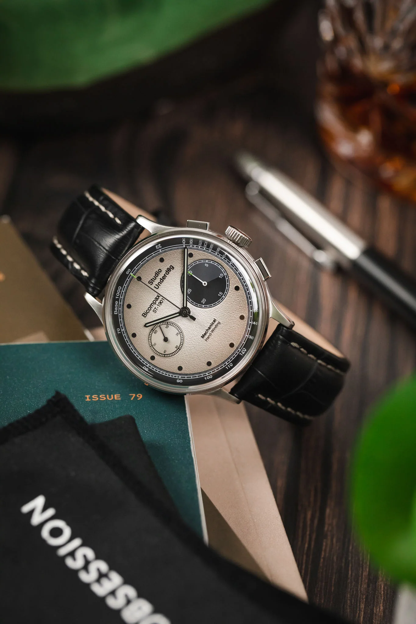 Morellato PLUS Alligator-Embossed Calfskin Leather Watch Strap in BLACK - Image 4