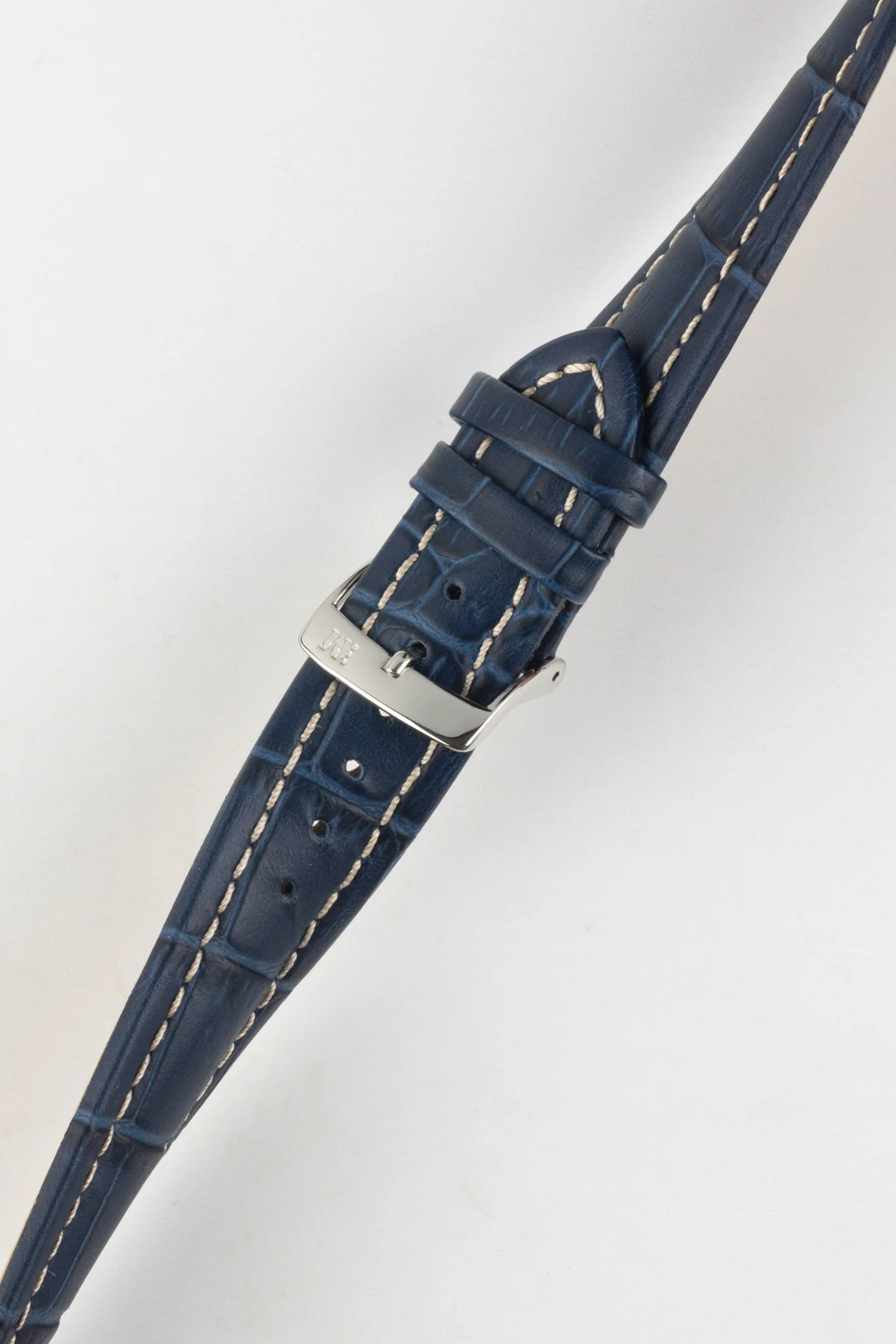Morellato PLUS Alligator-Embossed Calfskin Leather Watch Strap in BLUE - Image 5