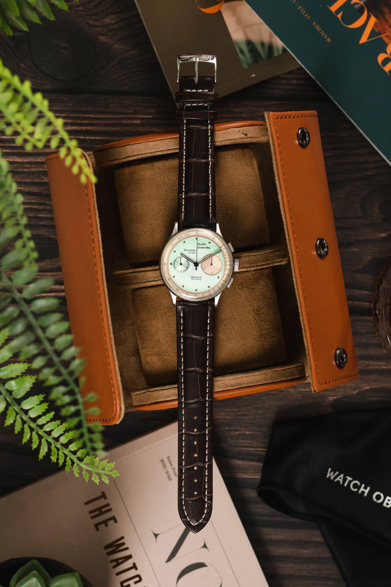 Morellato PLUS Alligator-Embossed Calfskin Leather Watch Strap in BROWN - Image 6