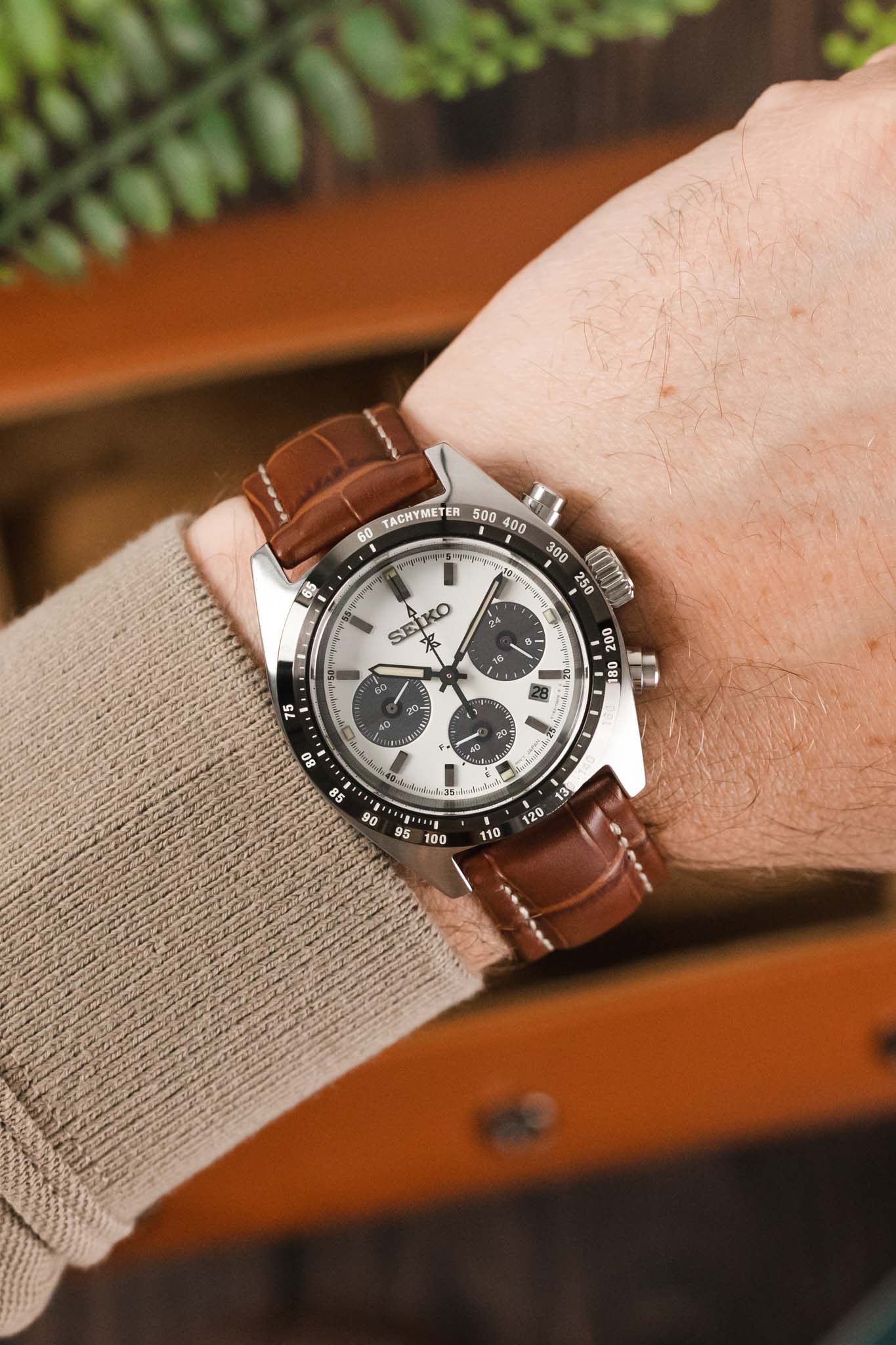 Morellato PLUS Alligator-Embossed Calfskin Leather Watch Strap in GOLD BROWN - Image 2