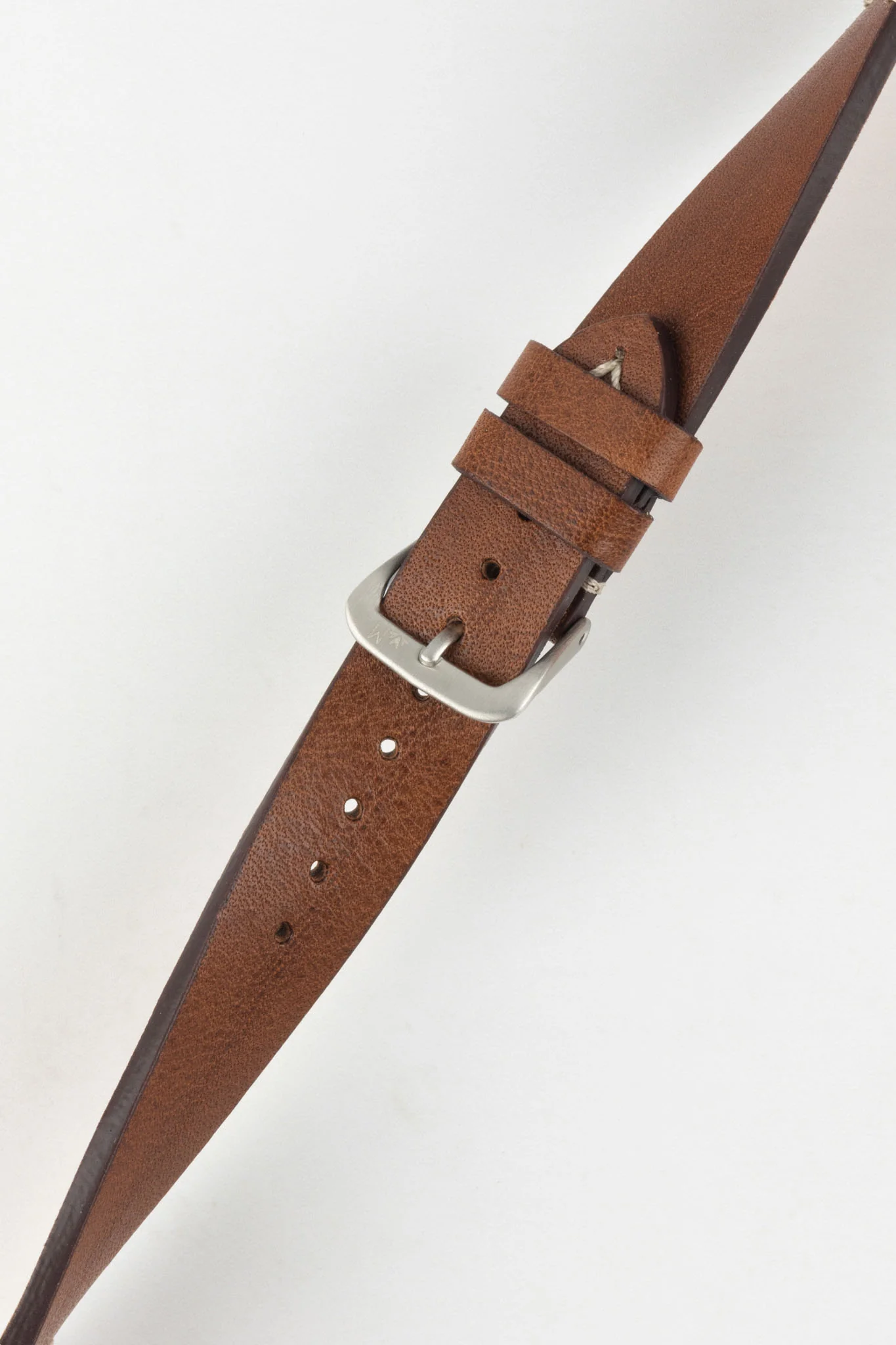 Morellato POLLOCK Vintage Lug-Stitched Calfskin Leather Watch Strap in BROWN - Image 5
