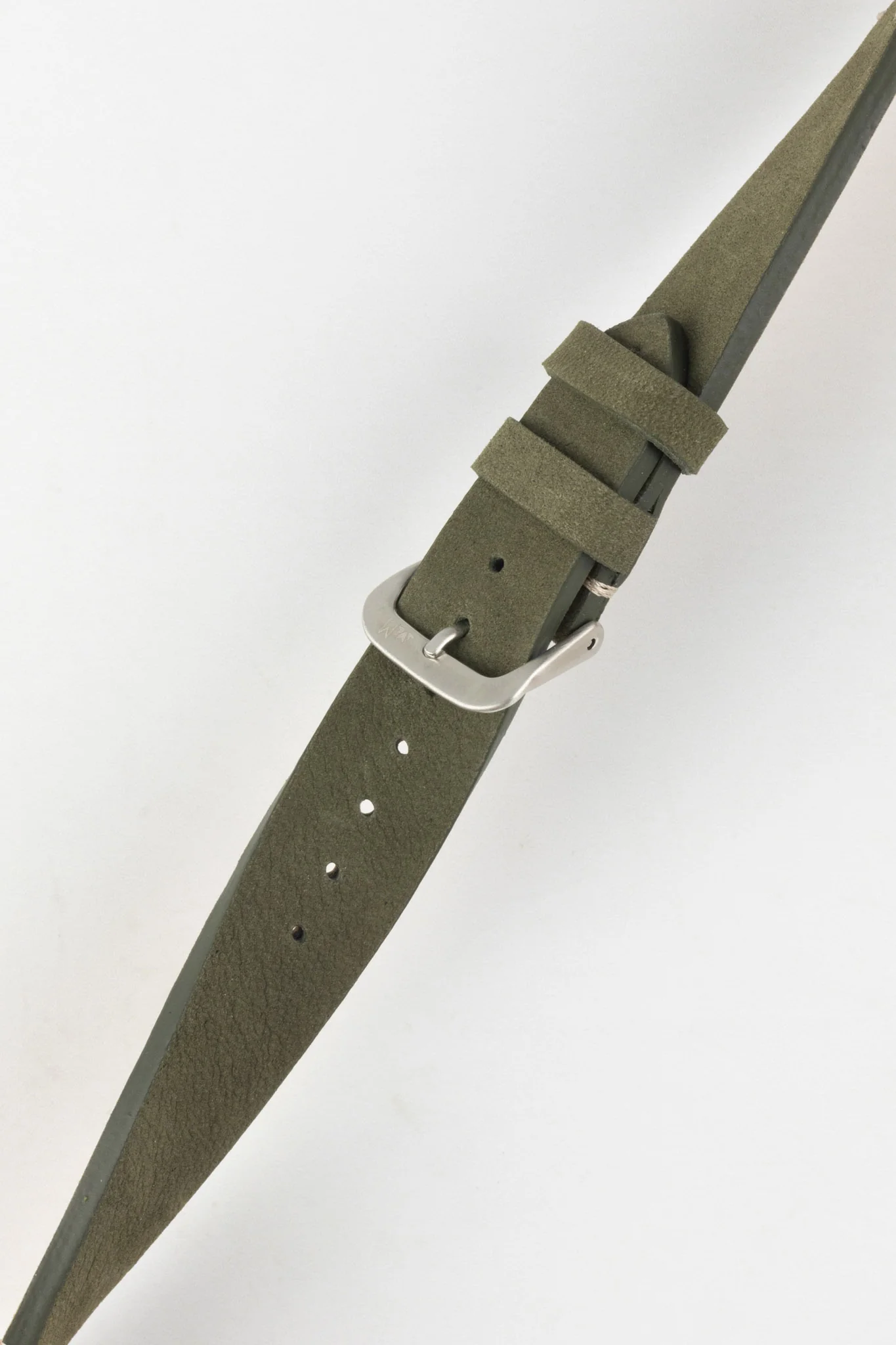 Morellato POLLOCK Vintage Lug-Stitched Calfskin Leather Watch Strap in GREEN - Image 5