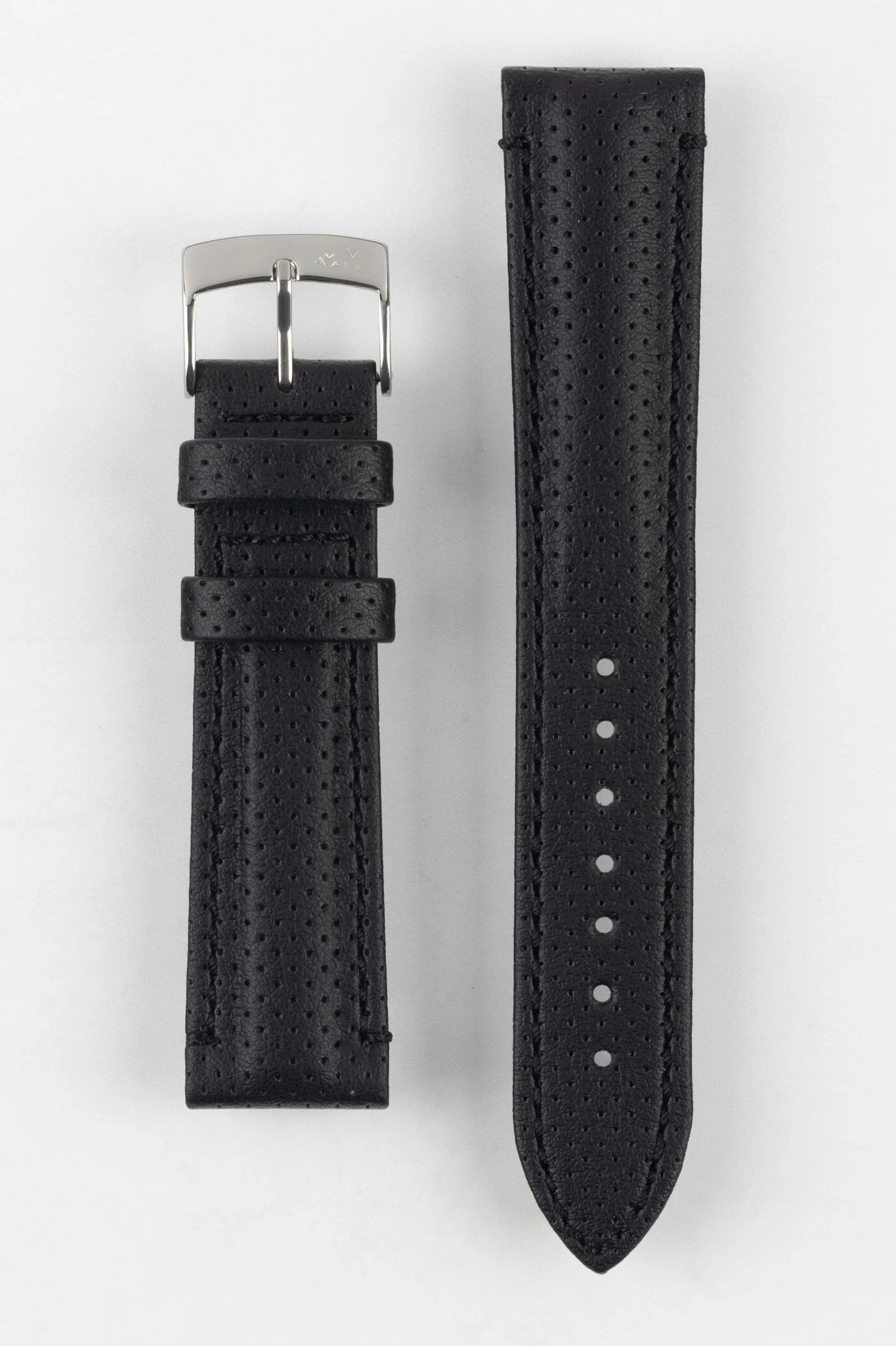 Morellato RACE Motorsport Microfibre Watch Strap in BLACK with BLACK Stitch - Image 6