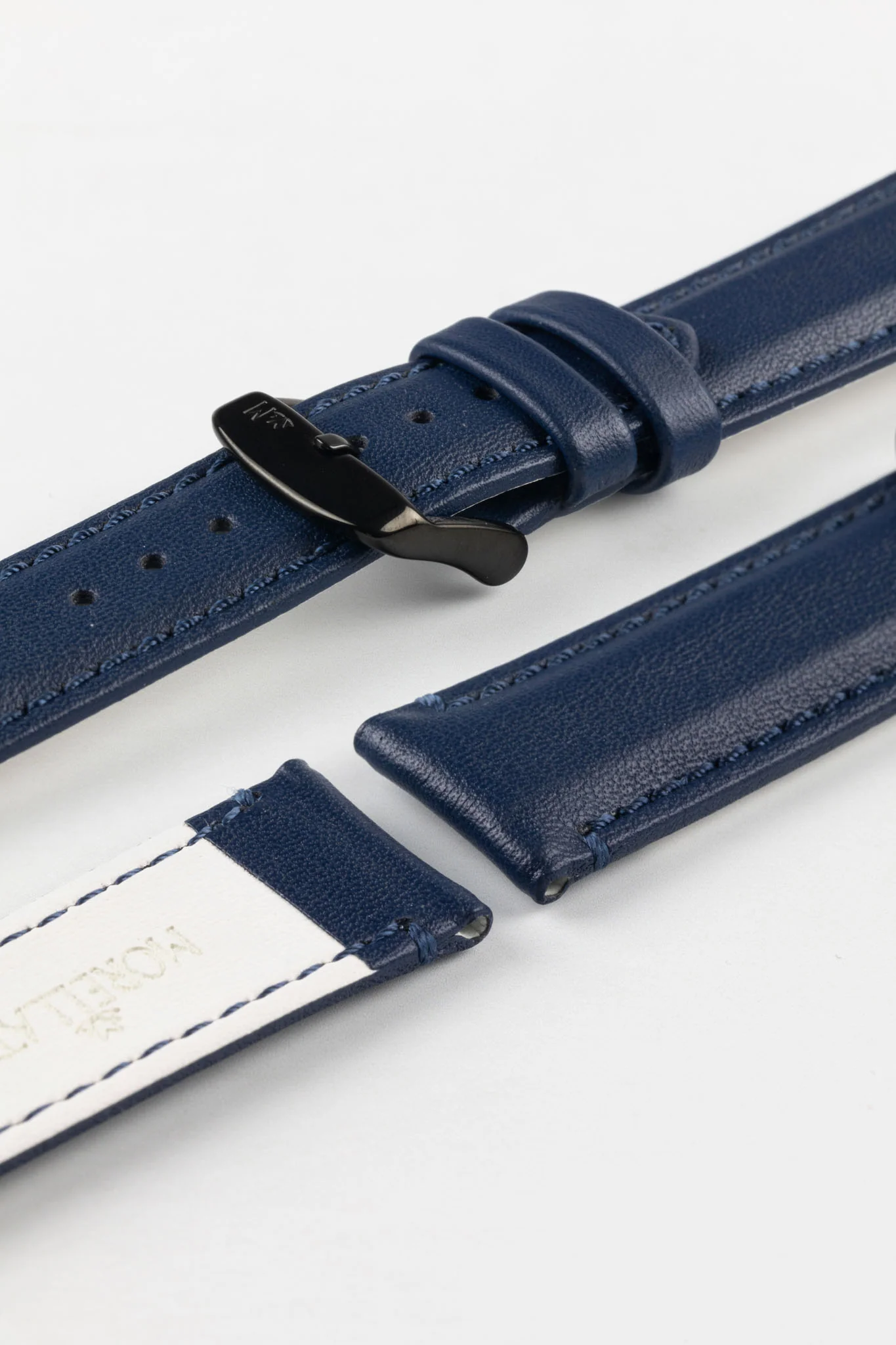 Morellato ROWING Water-Resistant Calfskin Leather Watch Strap in BLUE - Image 5