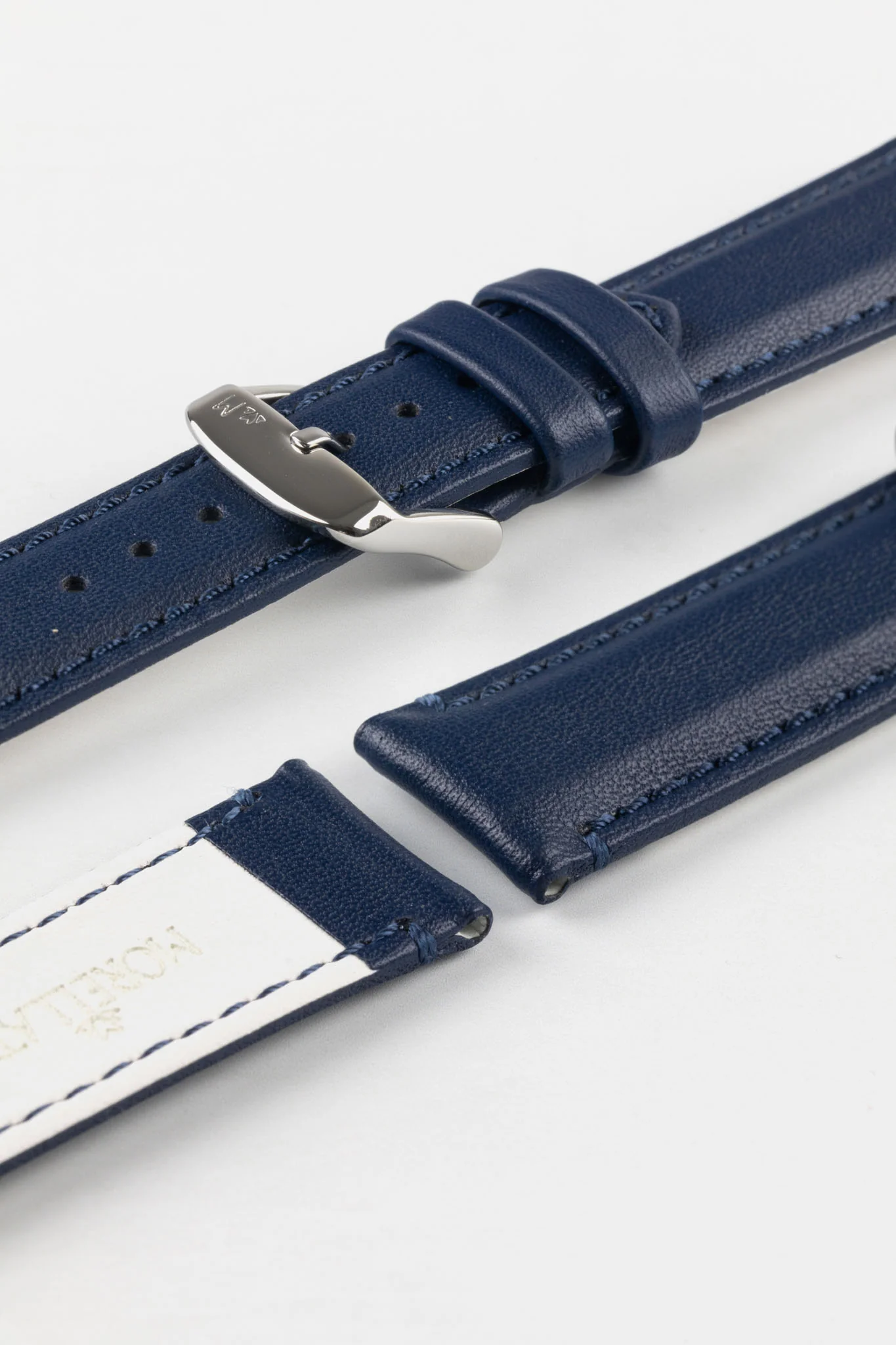 Morellato ROWING Water-Resistant Calfskin Leather Watch Strap in BLUE - Image 6