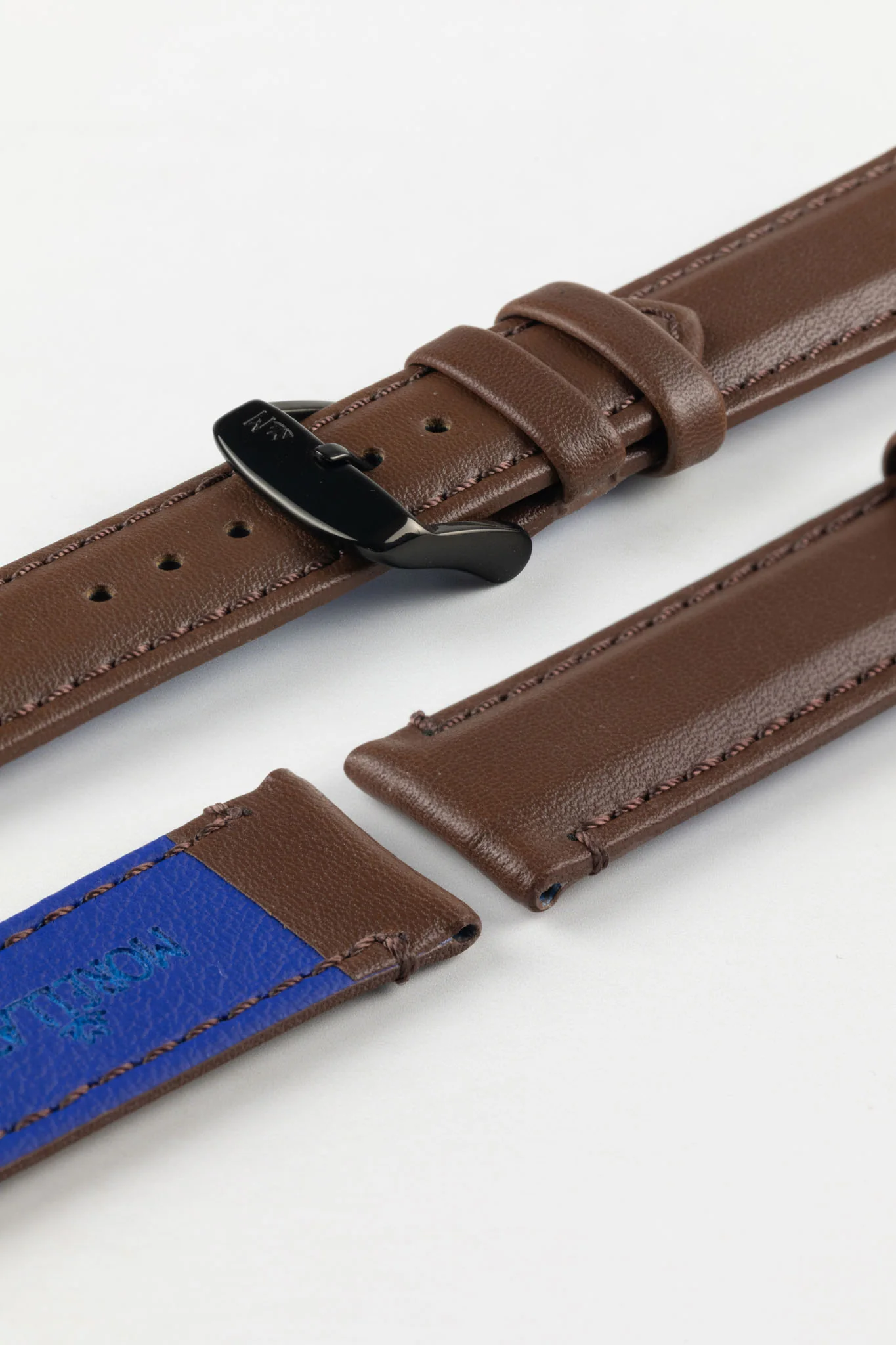 Morellato ROWING Water-Resistant Calfskin Leather Watch Strap in BROWN - Image 5