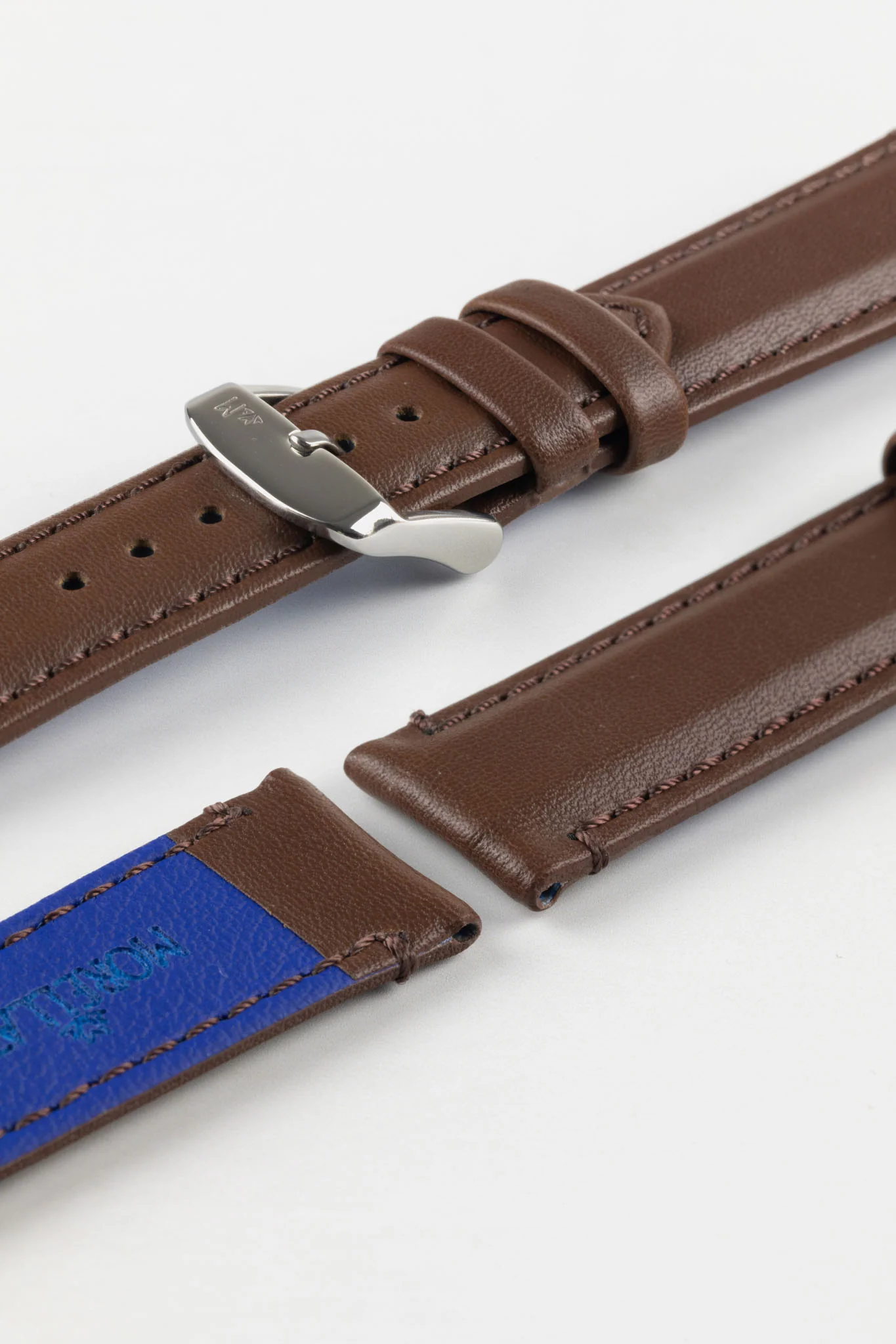 Morellato ROWING Water-Resistant Calfskin Leather Watch Strap in BROWN - Image 6