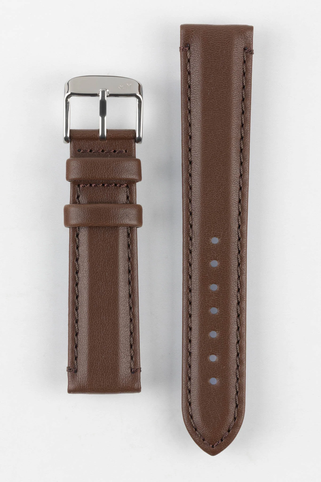 Morellato ROWING Water-Resistant Calfskin Leather Watch Strap in BROWN - Image 7