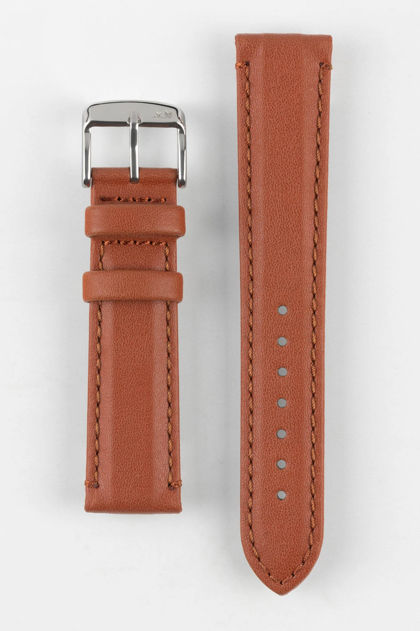 Morellato ROWING Water-Resistant Calfskin Leather Watch Strap in GOLD BROWN - Image 7