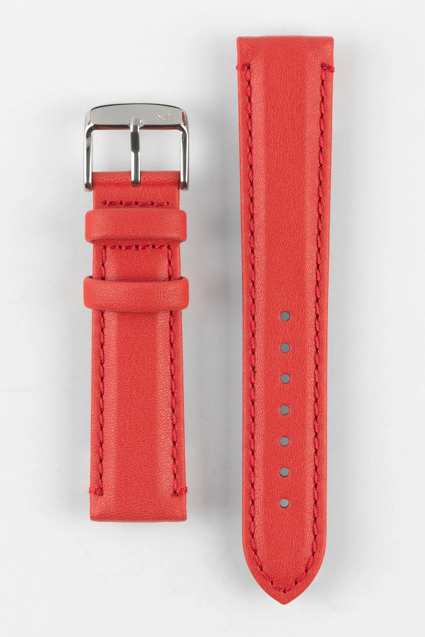 Morellato ROWING Water-Resistant Calfskin Leather Watch Strap in RED - Image 7
