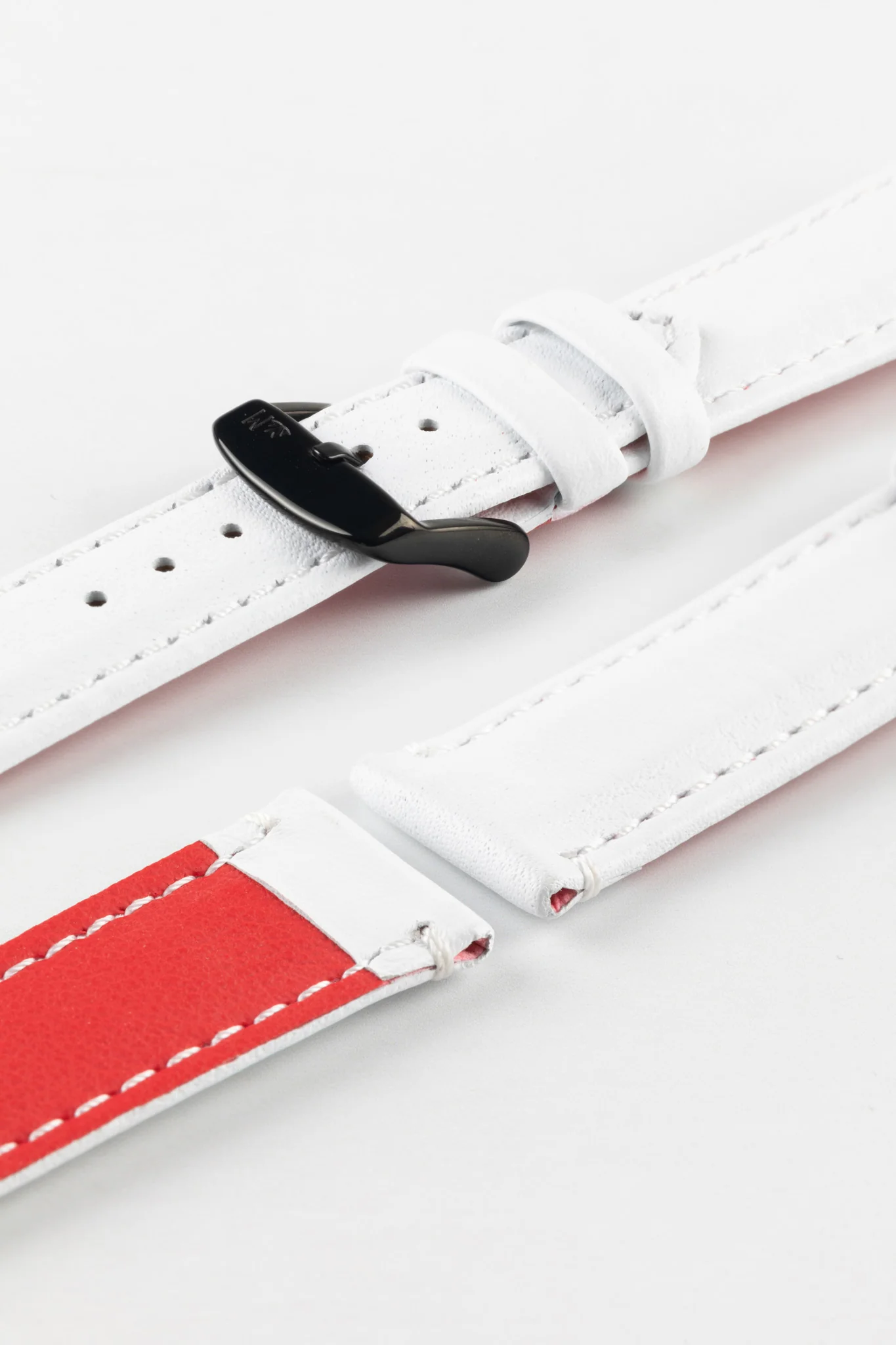 Morellato ROWING Water-Resistant Calfskin Leather Watch Strap in WHITE - Image 5