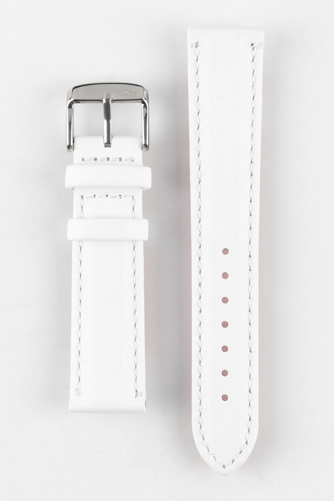 Morellato ROWING Water-Resistant Calfskin Leather Watch Strap in WHITE - Image 7