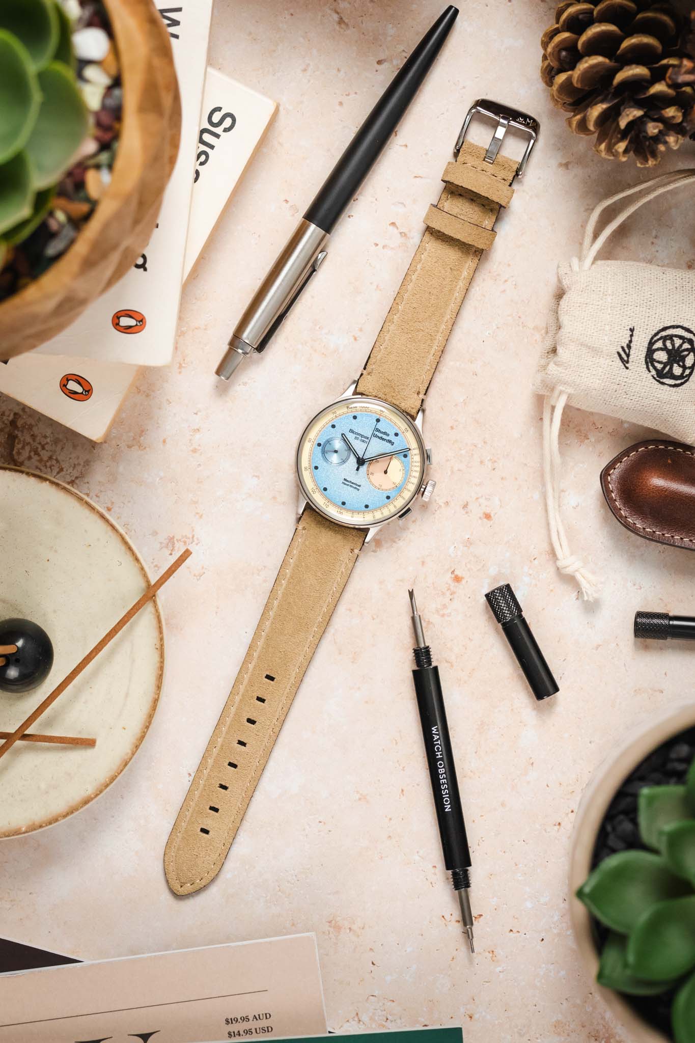 Morellato SCHUMANN Suede Watch Strap - BEIGE - Image 8