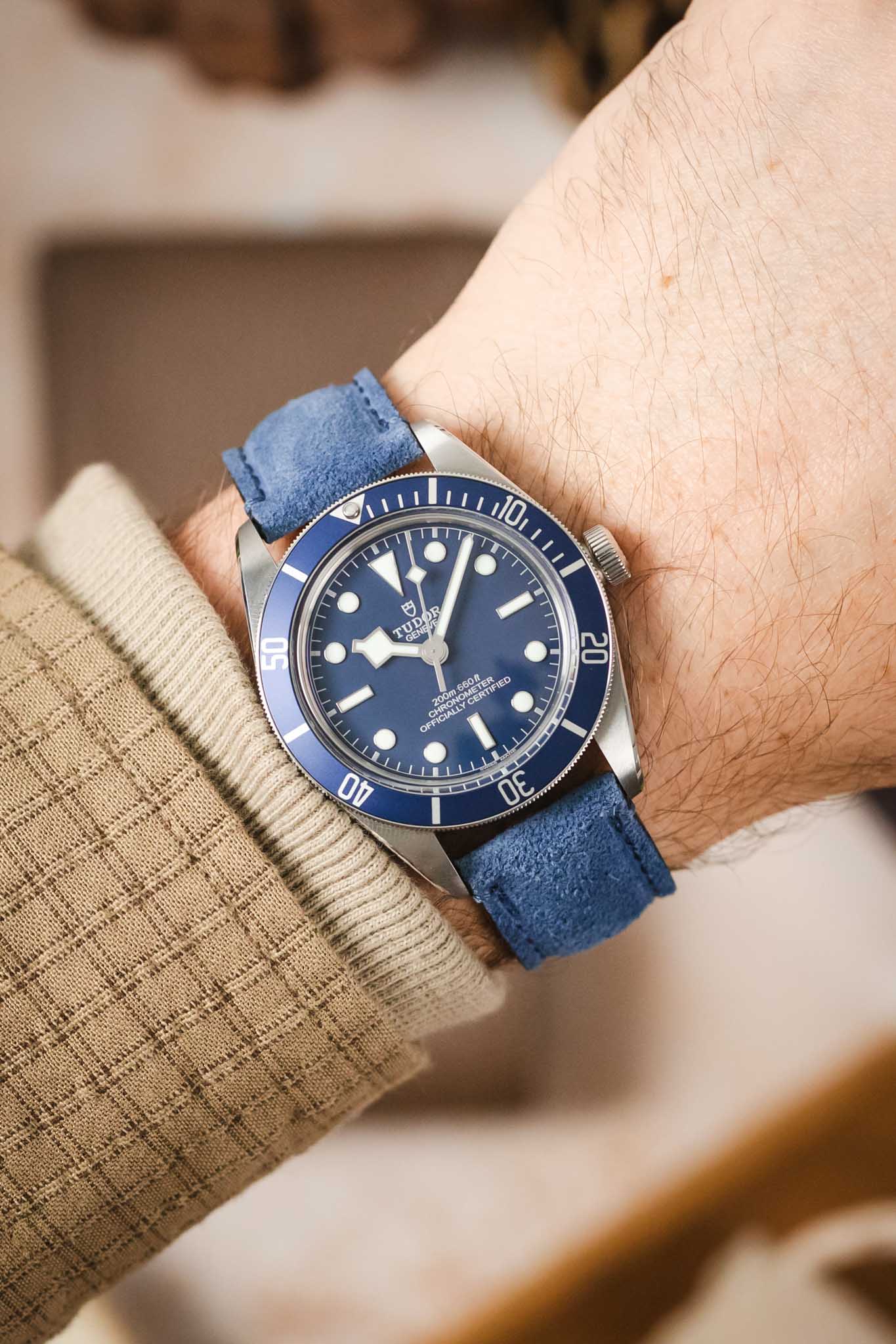 Morellato SCHUMANN Suede Watch Strap - BLUE - Image 2