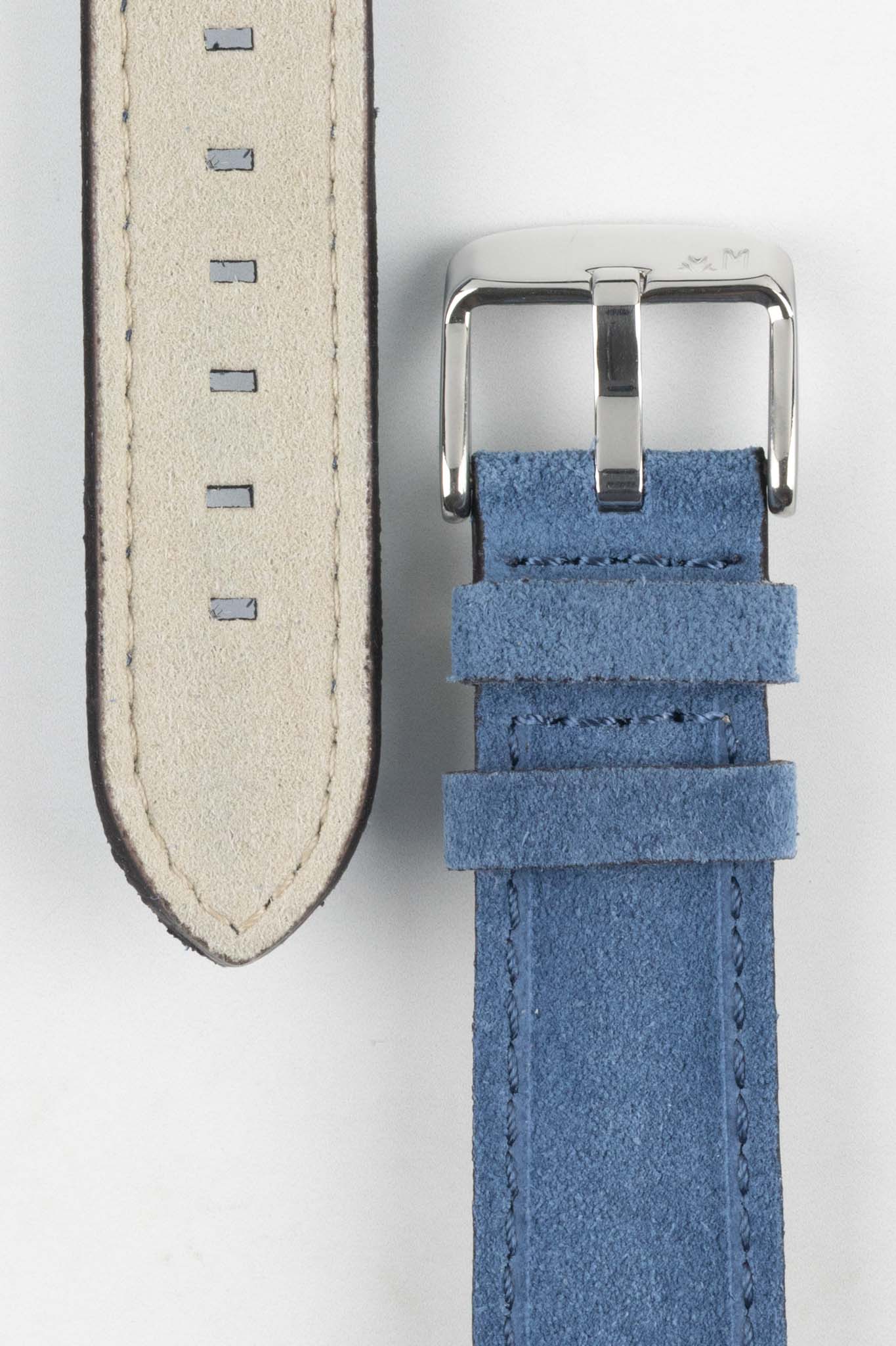 Morellato SCHUMANN Suede Watch Strap - BLUE - Image 3