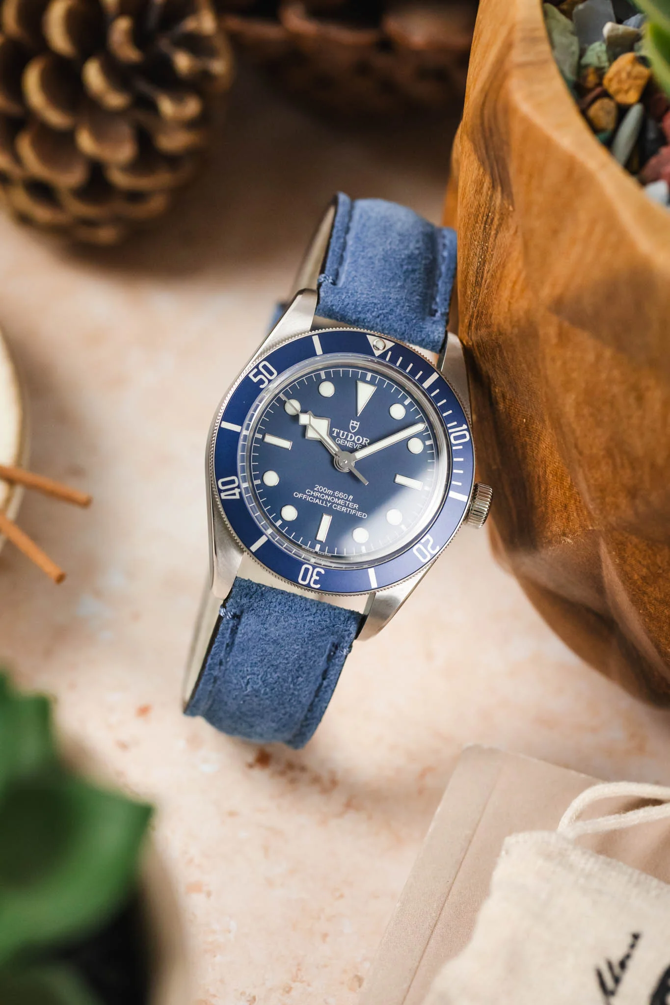 Morellato SCHUMANN Suede Watch Strap - BLUE - Image 4