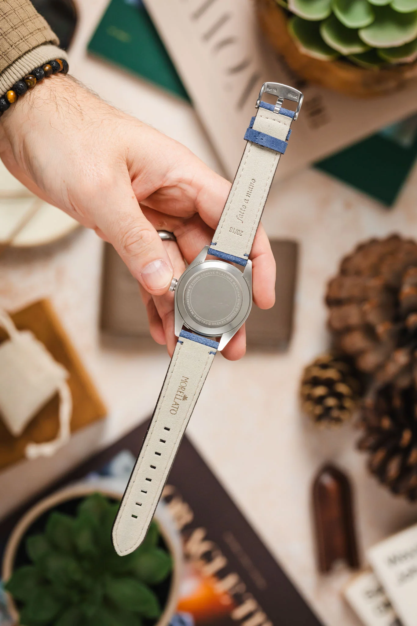 Morellato SCHUMANN Suede Watch Strap - BLUE - Image 6