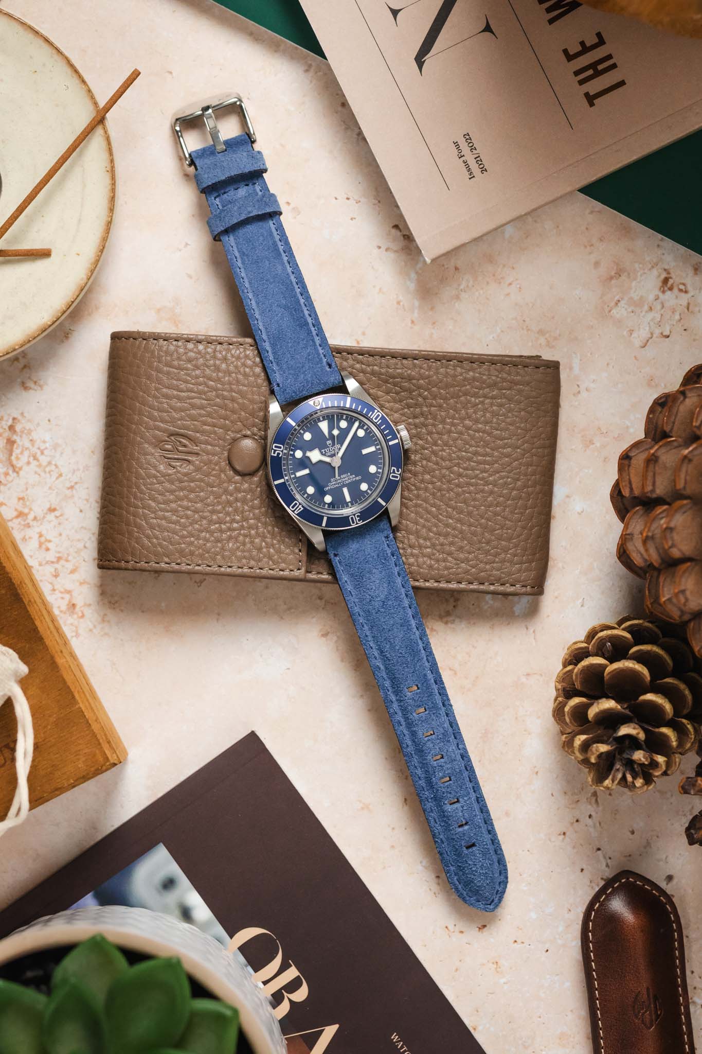 Morellato SCHUMANN Suede Watch Strap - BLUE - Image 8