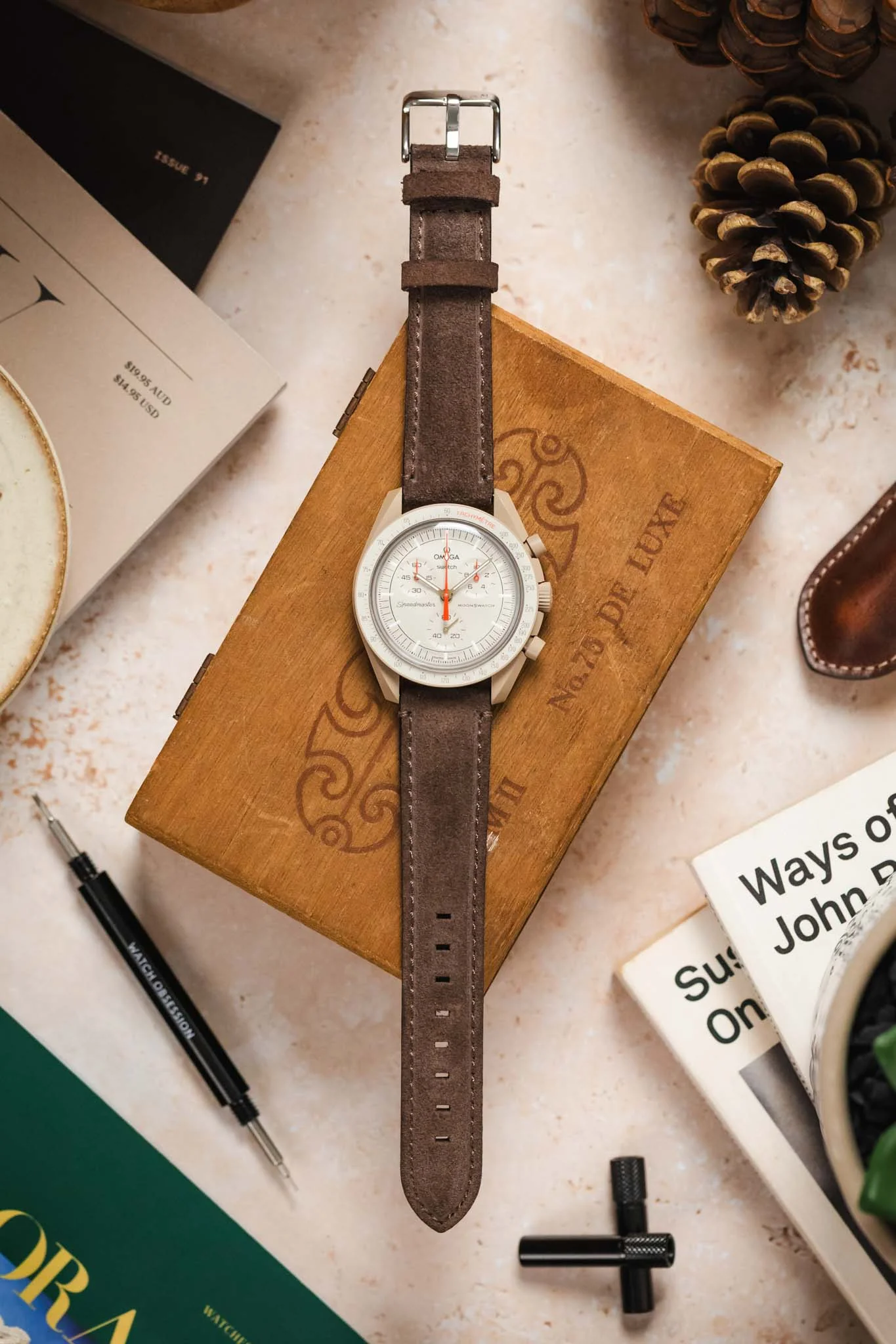 Morellato SCHUMANN Suede Watch Strap - BROWN - Image 8