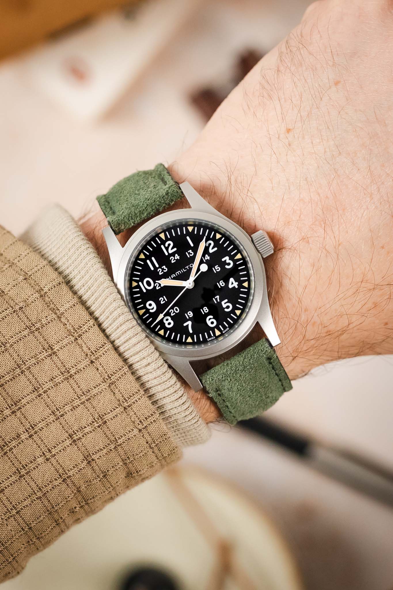 Morellato SCHUMANN Suede Watch Strap - GREEN - Image 2