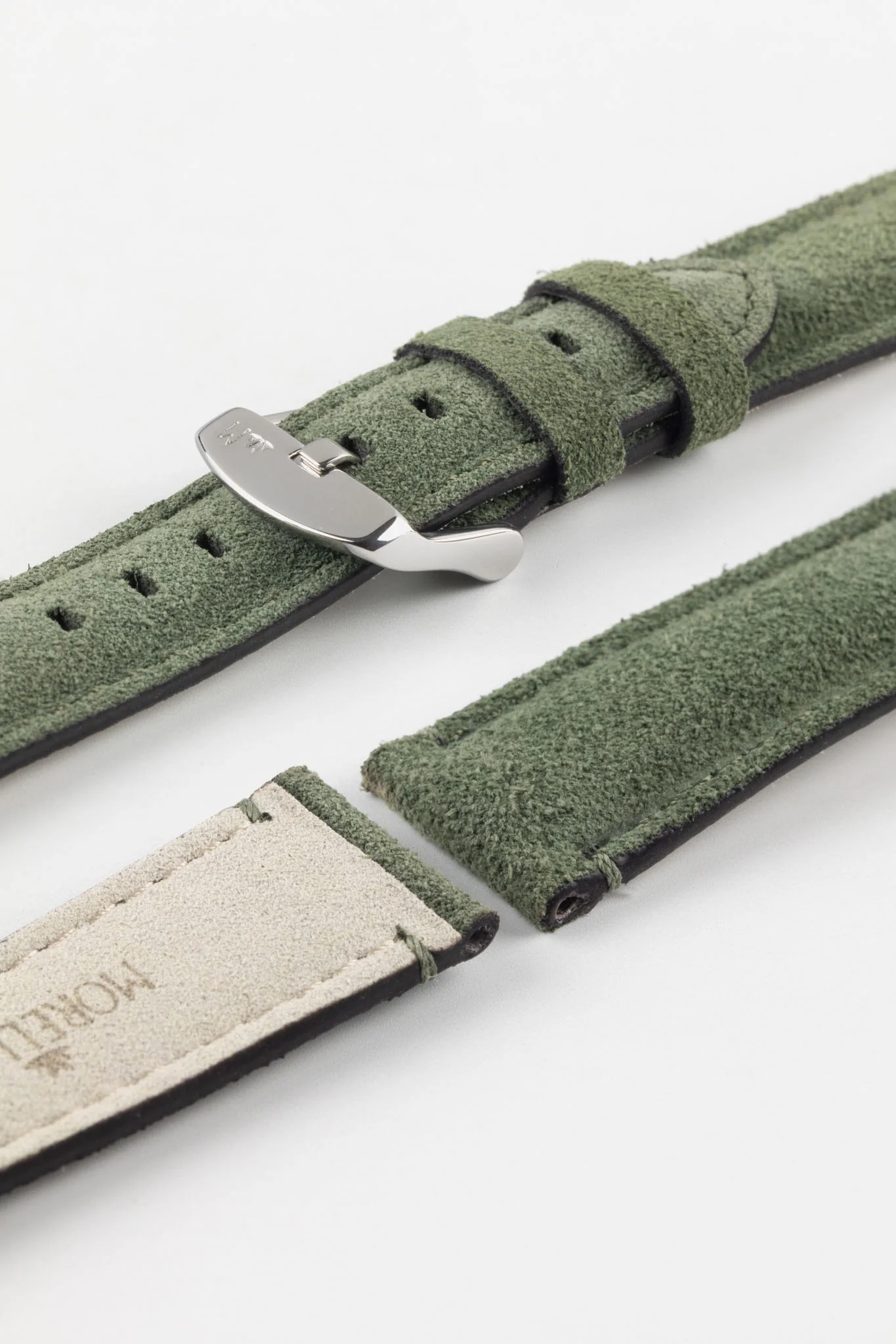 Morellato SCHUMANN Suede Watch Strap - GREEN - Image 7