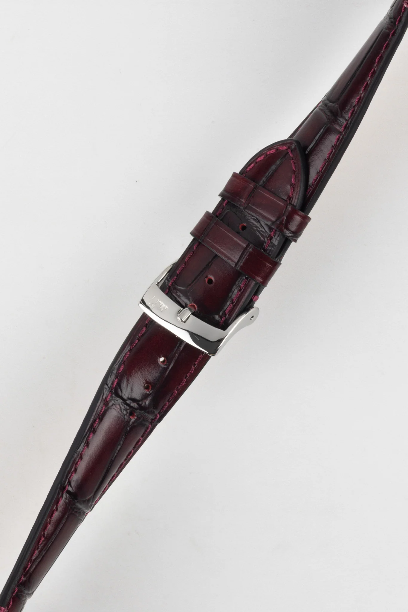 Morellato TIEPOLO Alligator Embossed Watch Strap - BURGUNDY - Image 5