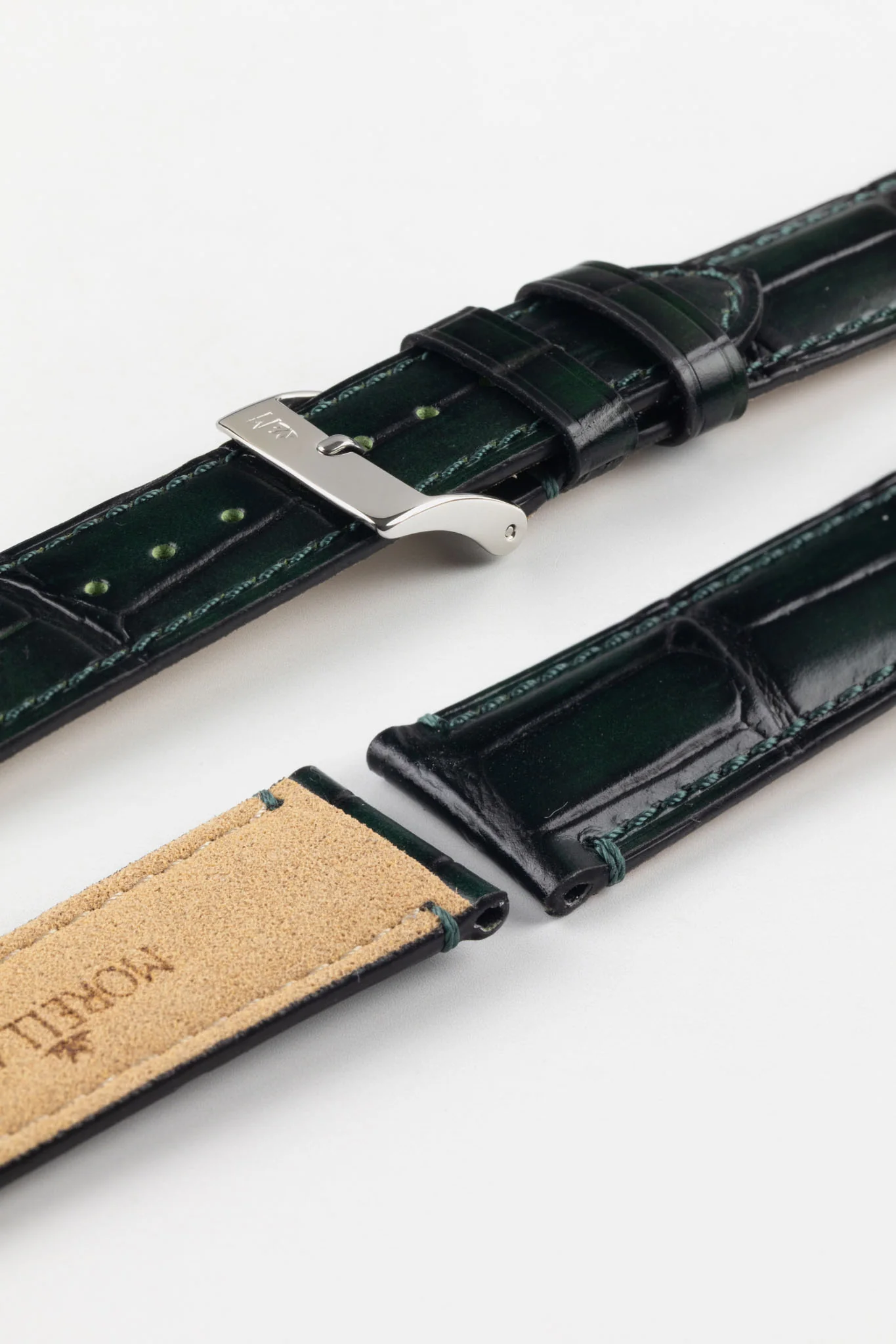 Morellato TIEPOLO Alligator Embossed Watch Strap - GREEN - Image 7