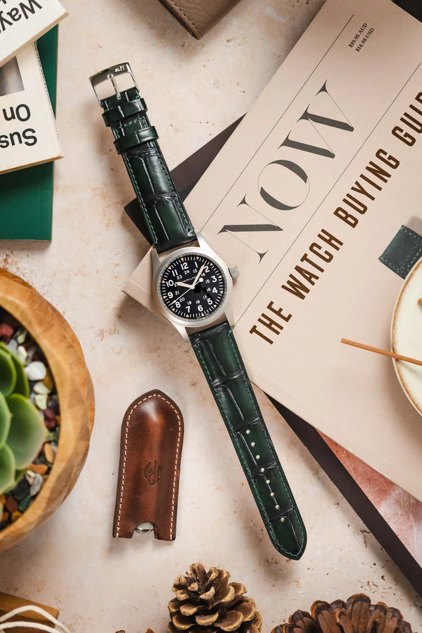 Morellato TIEPOLO Alligator Embossed Watch Strap - GREEN - Image 8