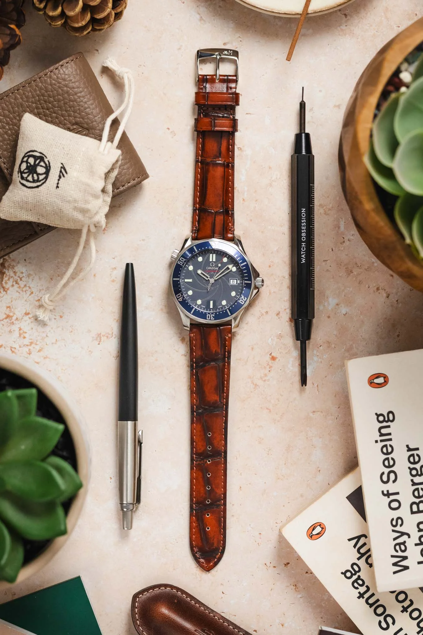 Morellato TIEPOLO Alligator Embossed Watch Strap - LIGHT BROWN - Image 8