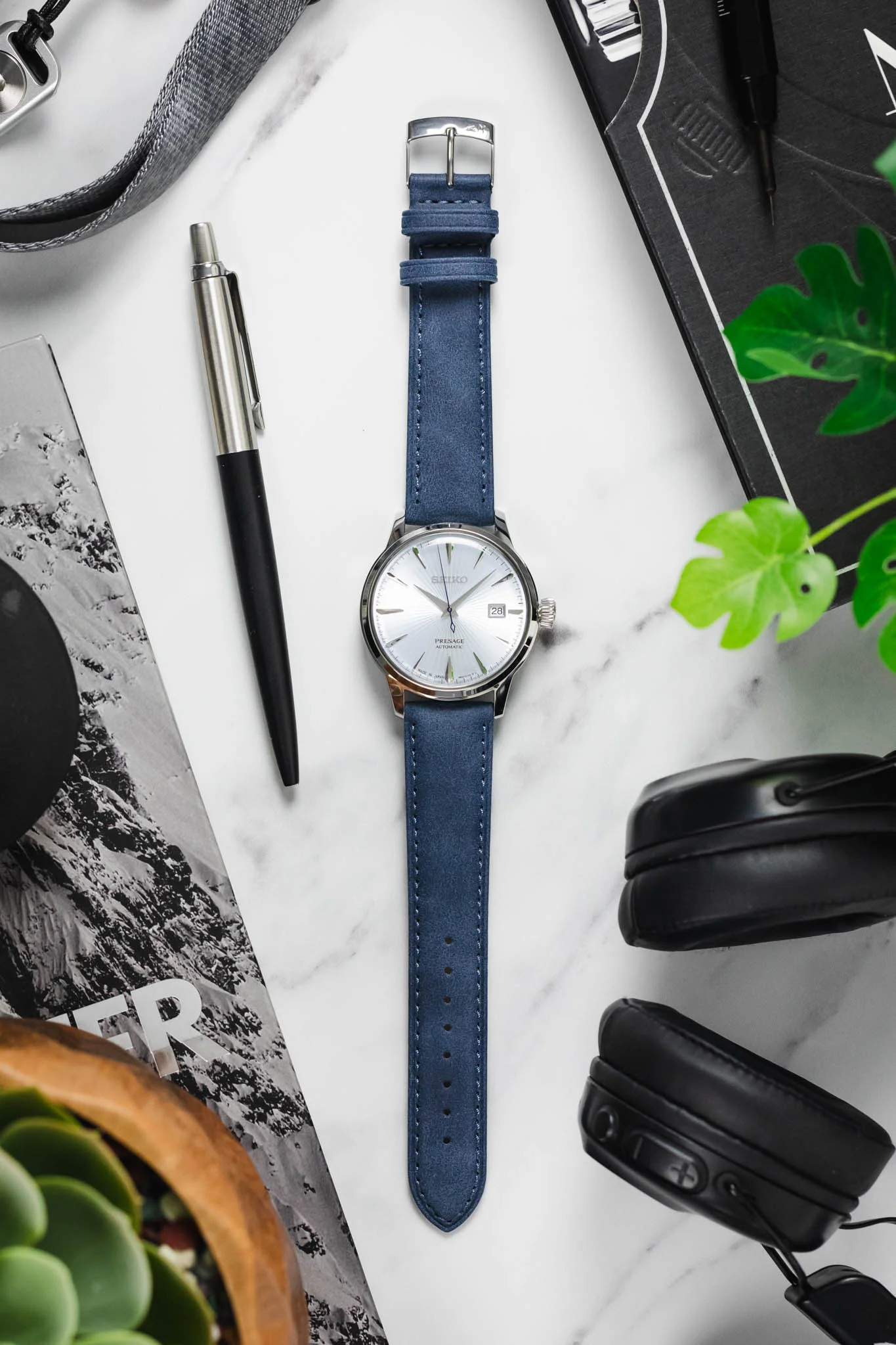Morellato TIMO High Quality Vegan Watch Strap in BLUE - Image 8