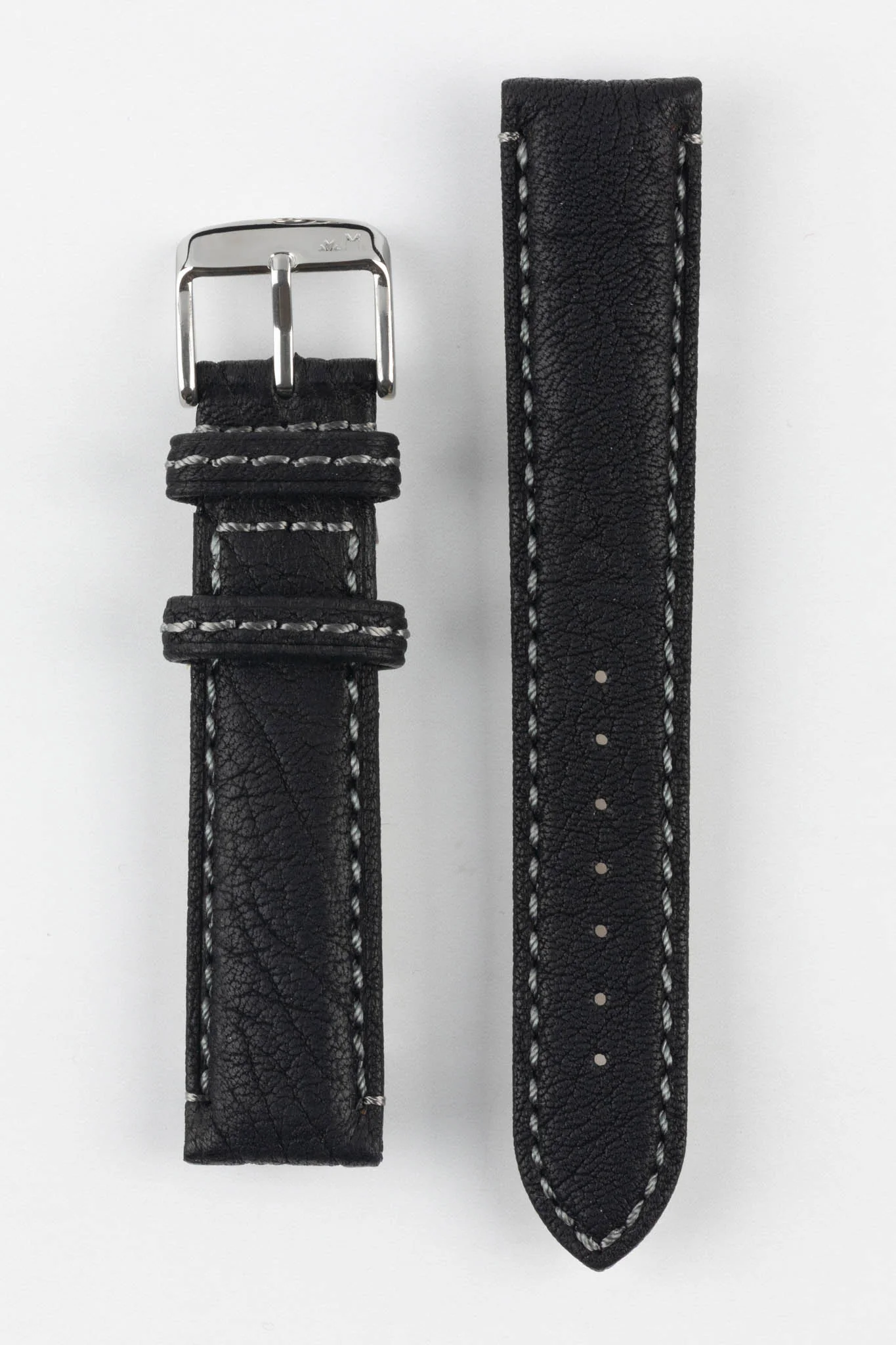 Morellato TINTORETTO Genuine Deerskin Leather Watch Strap in BLACK - Image 10