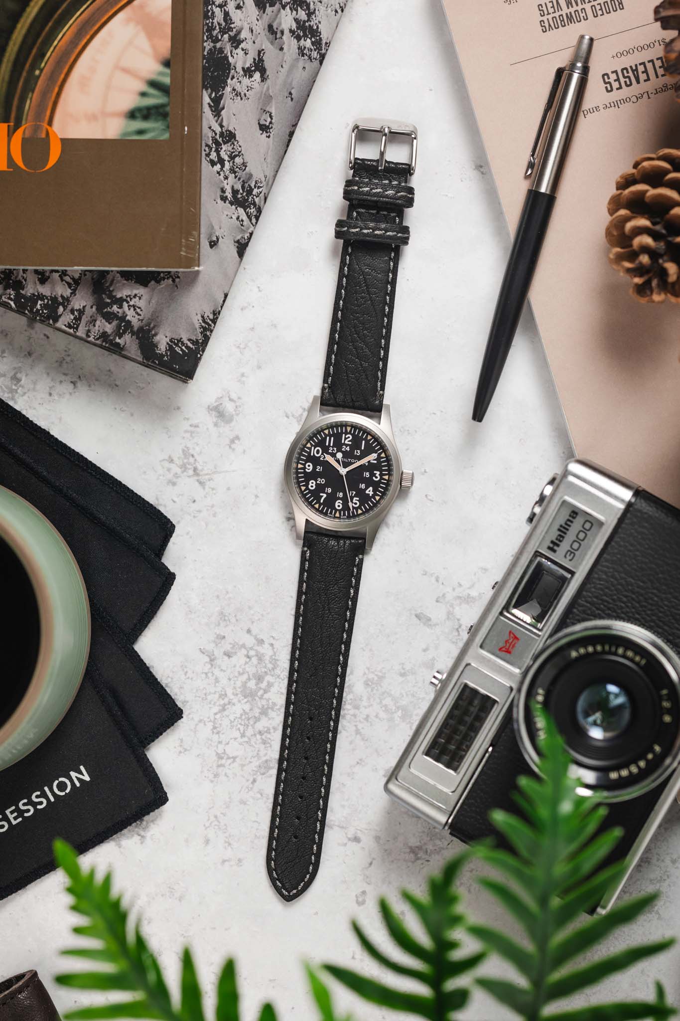 Morellato TINTORETTO Genuine Deerskin Leather Watch Strap in BLACK - Image 9