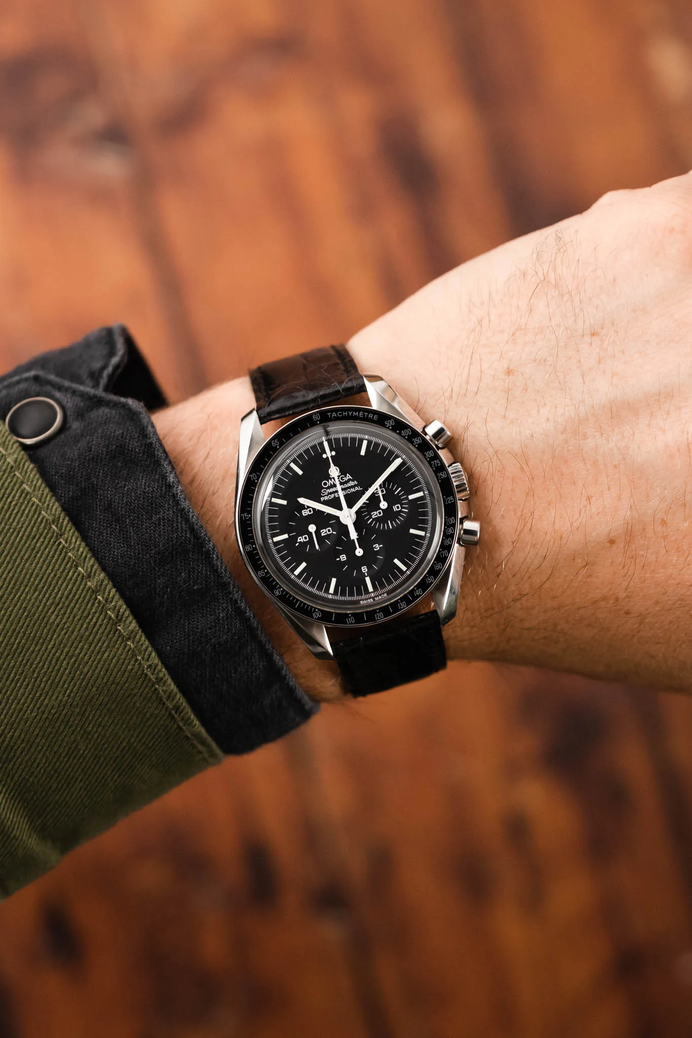 Morellato TRACY Genuine Crocodile Watch Strap in BLACK - Image 2