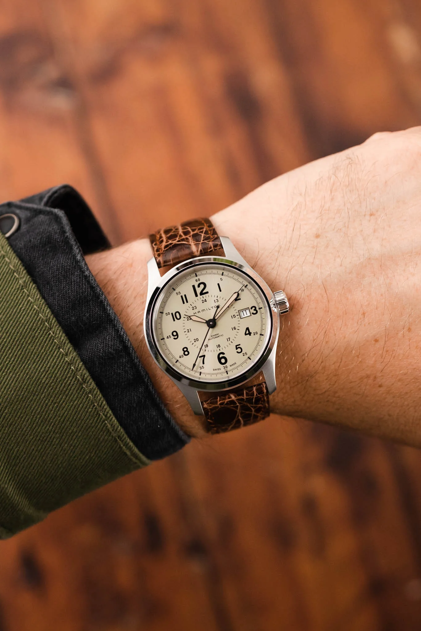 Morellato TRACY Genuine Crocodile Watch Strap in BROWN - Image 2