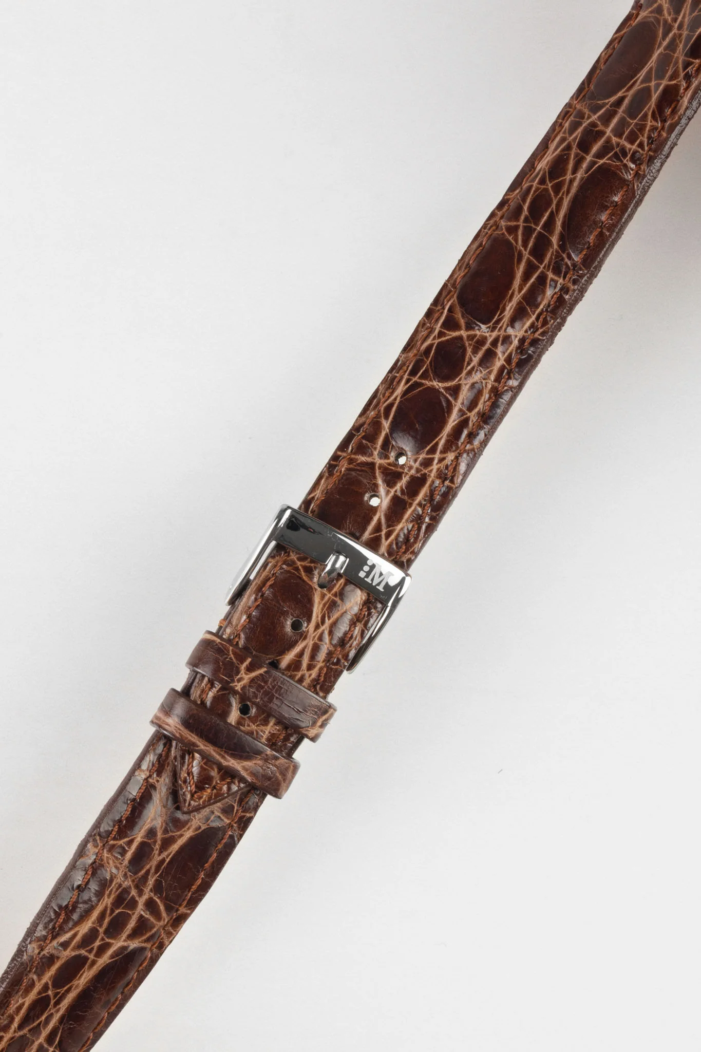 Morellato TRACY Genuine Crocodile Watch Strap in BROWN - Image 5