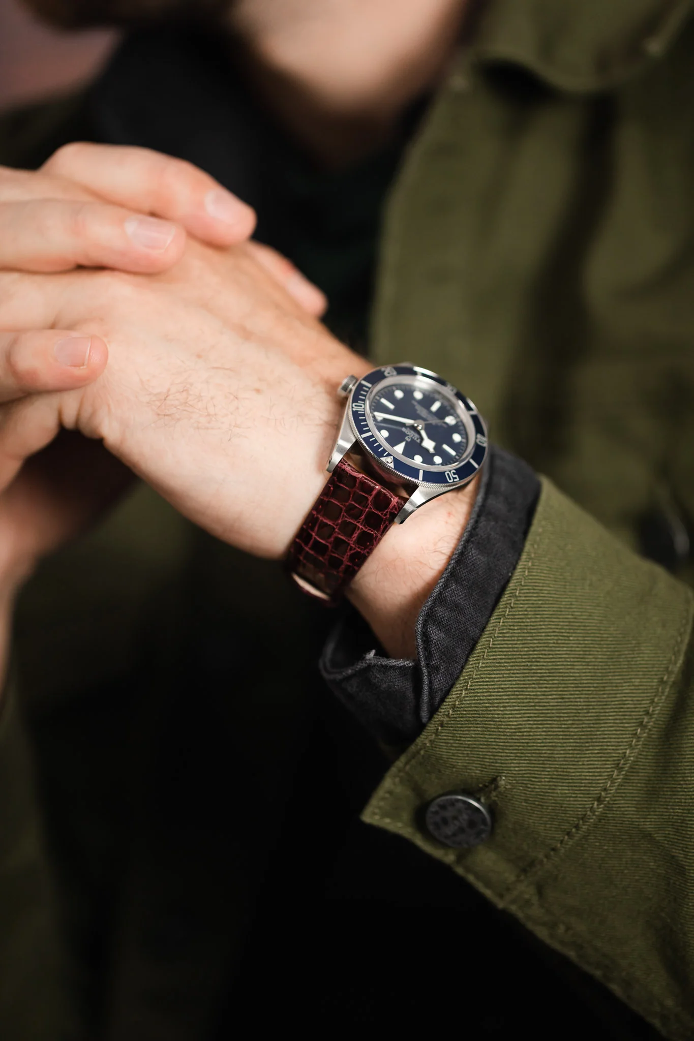 Morellato TRACY Genuine Crocodile Watch Strap in BURGUNDY - Image 4