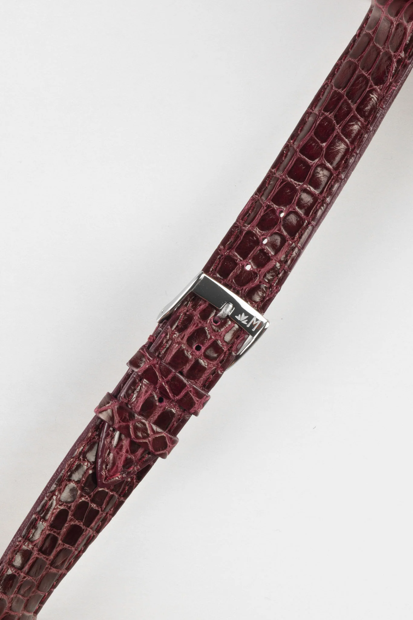 Morellato TRACY Genuine Crocodile Watch Strap in BURGUNDY - Image 5