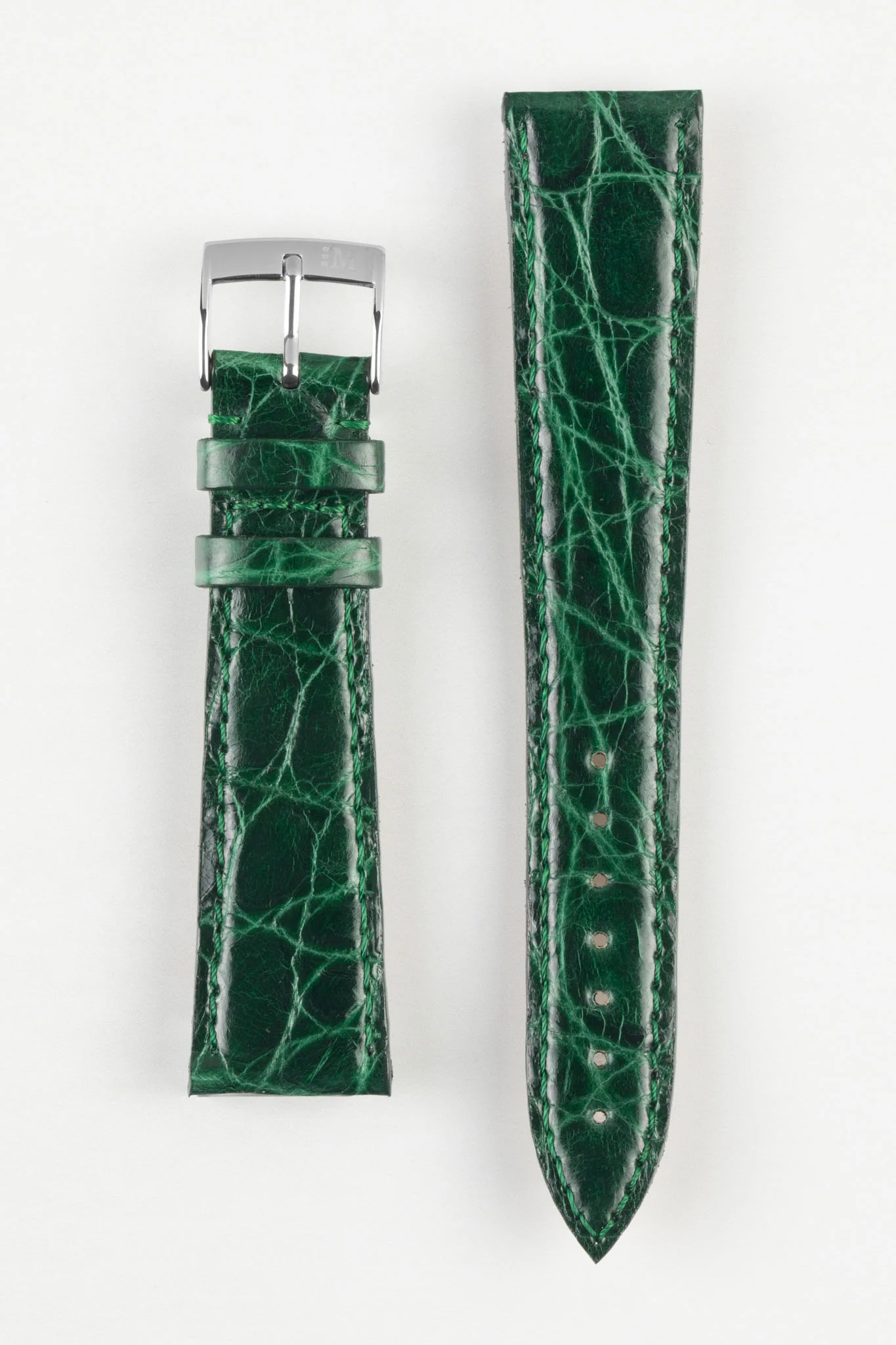 Morellato TRACY Genuine Crocodile Watch Strap in GREEN - Image 8